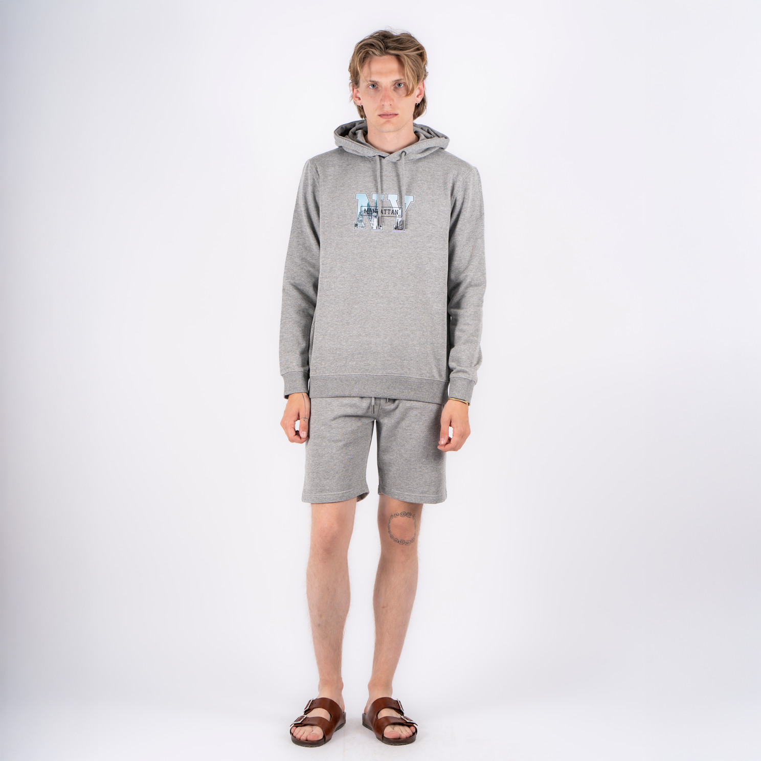 Marcus Colin Herre Shorts – Lysegrå Plus Size til Sommeren