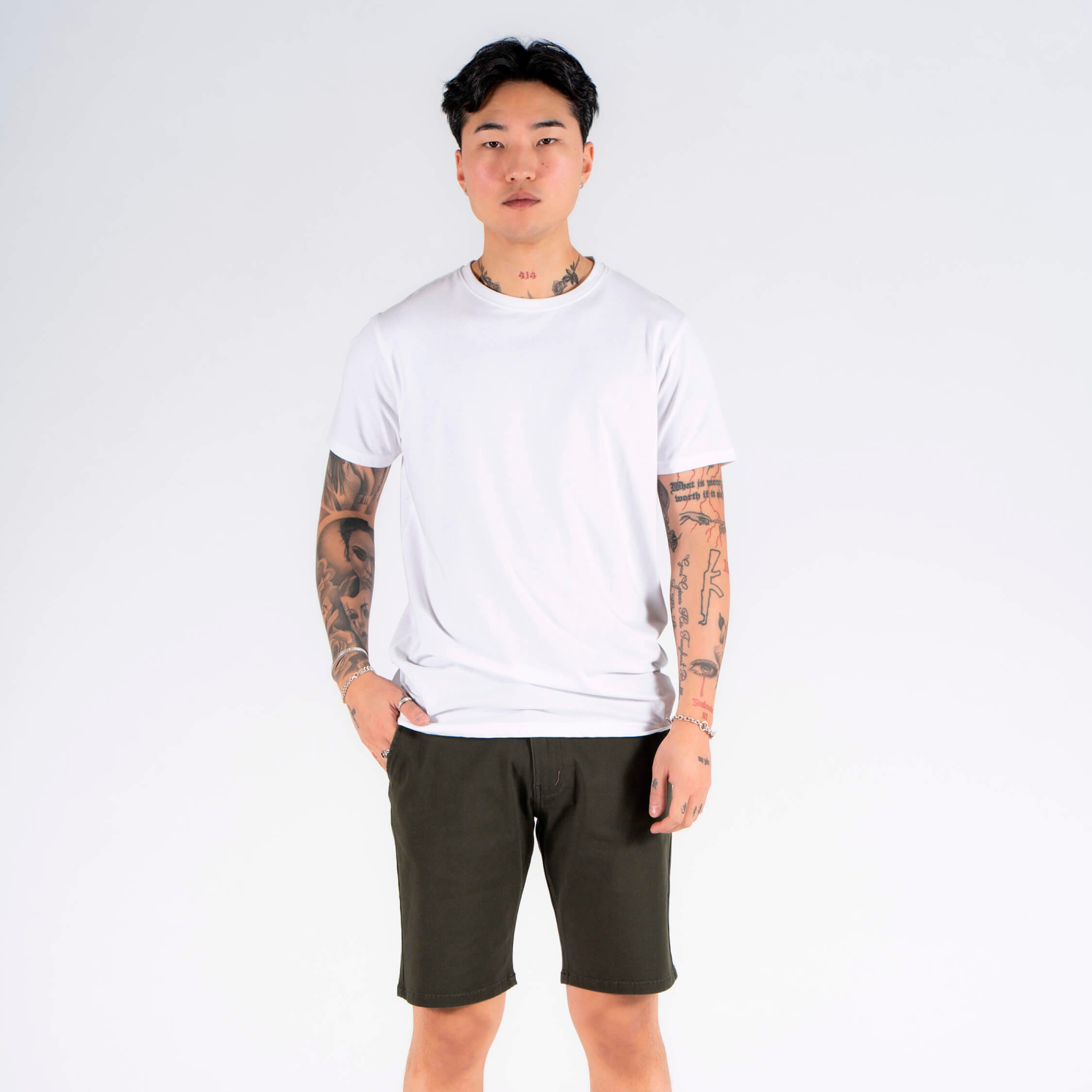 Marcus Gerry Herre Shorts – Olivengrøn Plus Size Tilbud