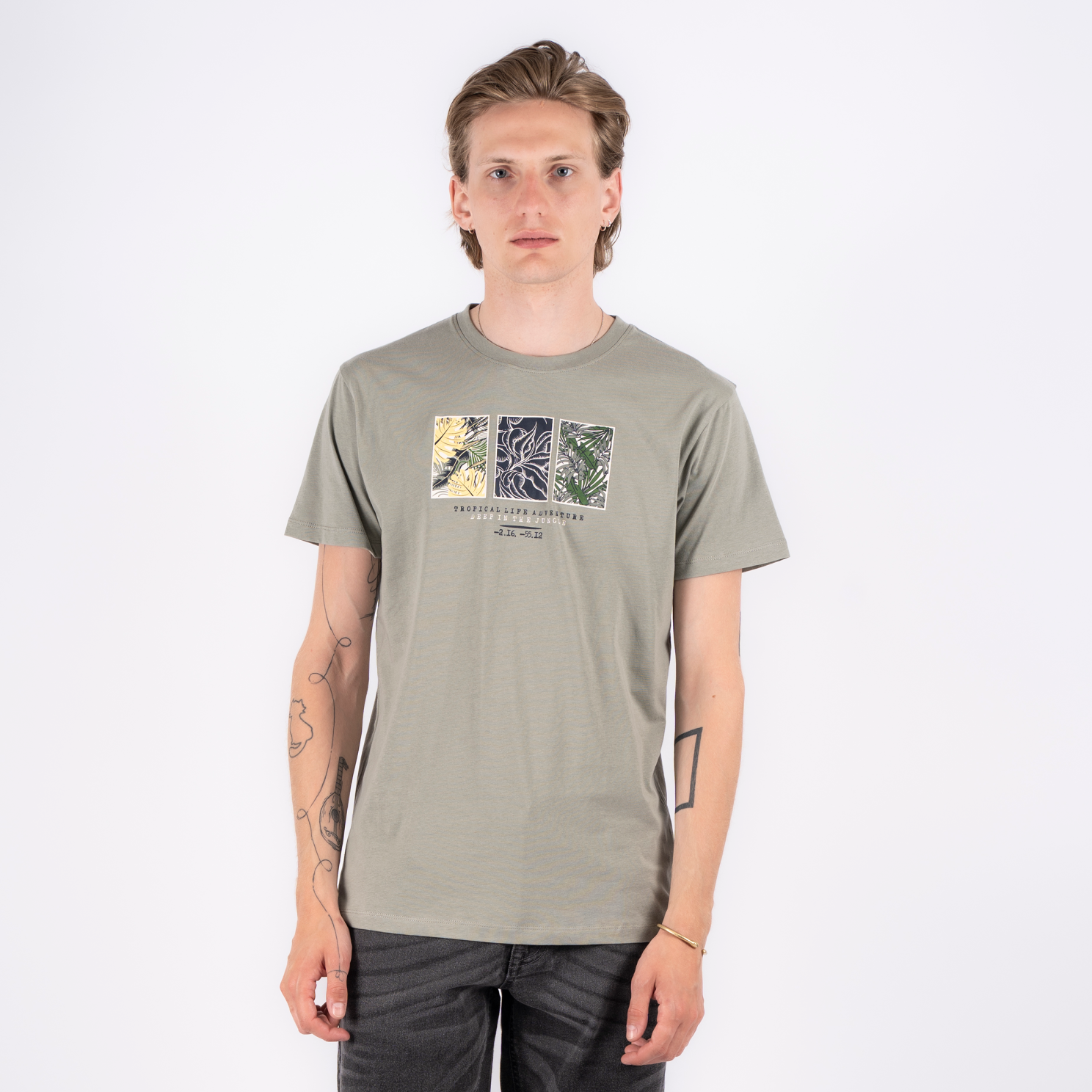 Marcus Jeb Plus Size Herre T-shirt – Grøn Skygge Tilbud