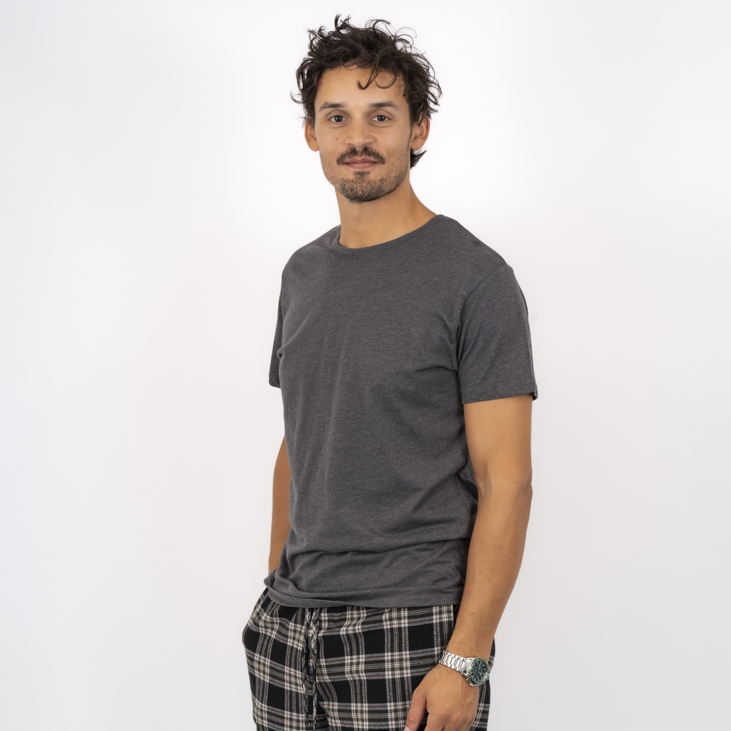 Nero Kiko Herre T-shirt - Asphalt i Plus Størrelser på Udsalg