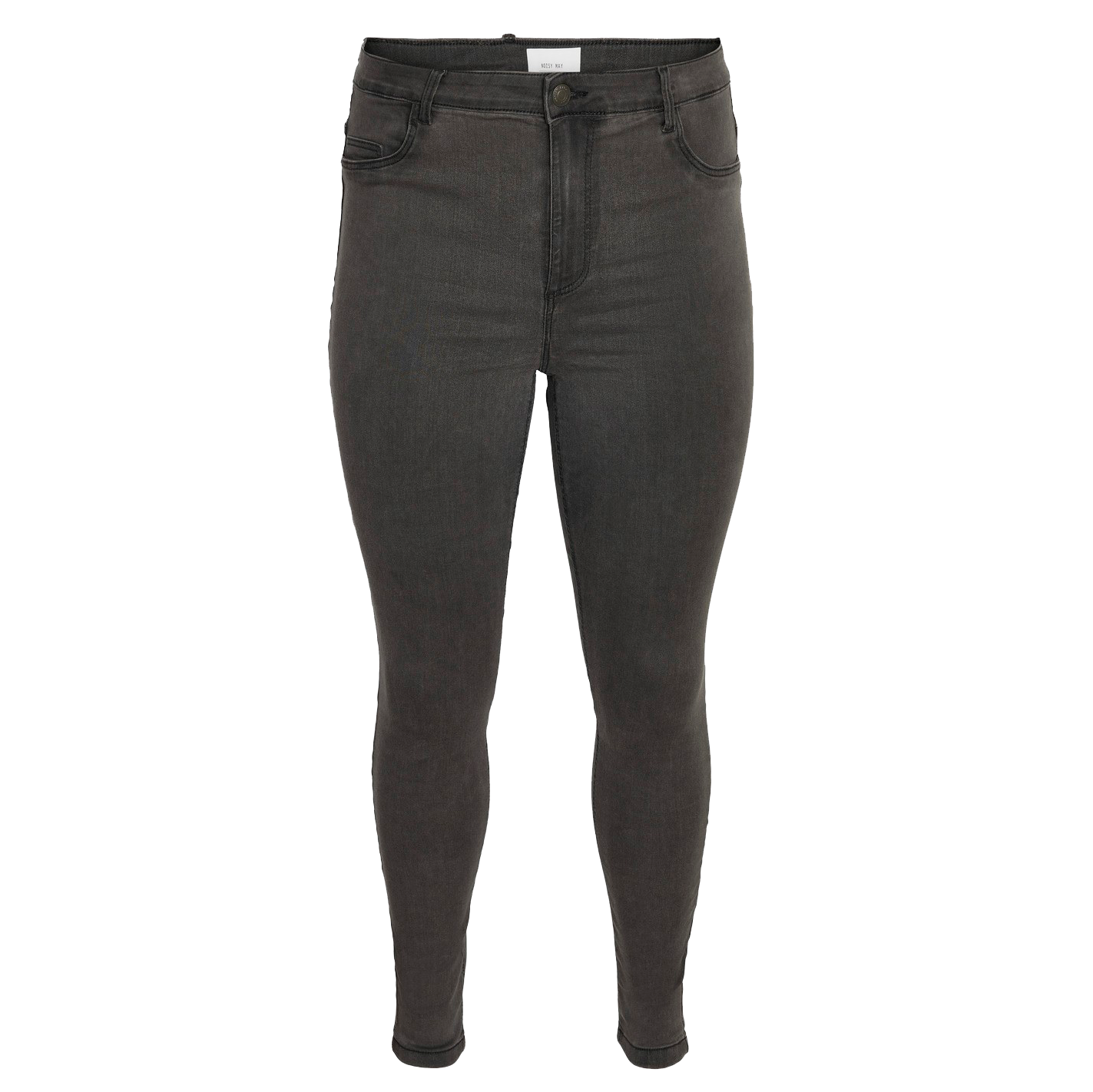 Noisy May Curve Plus Size Damejeans – Mørkegrå Tilbud