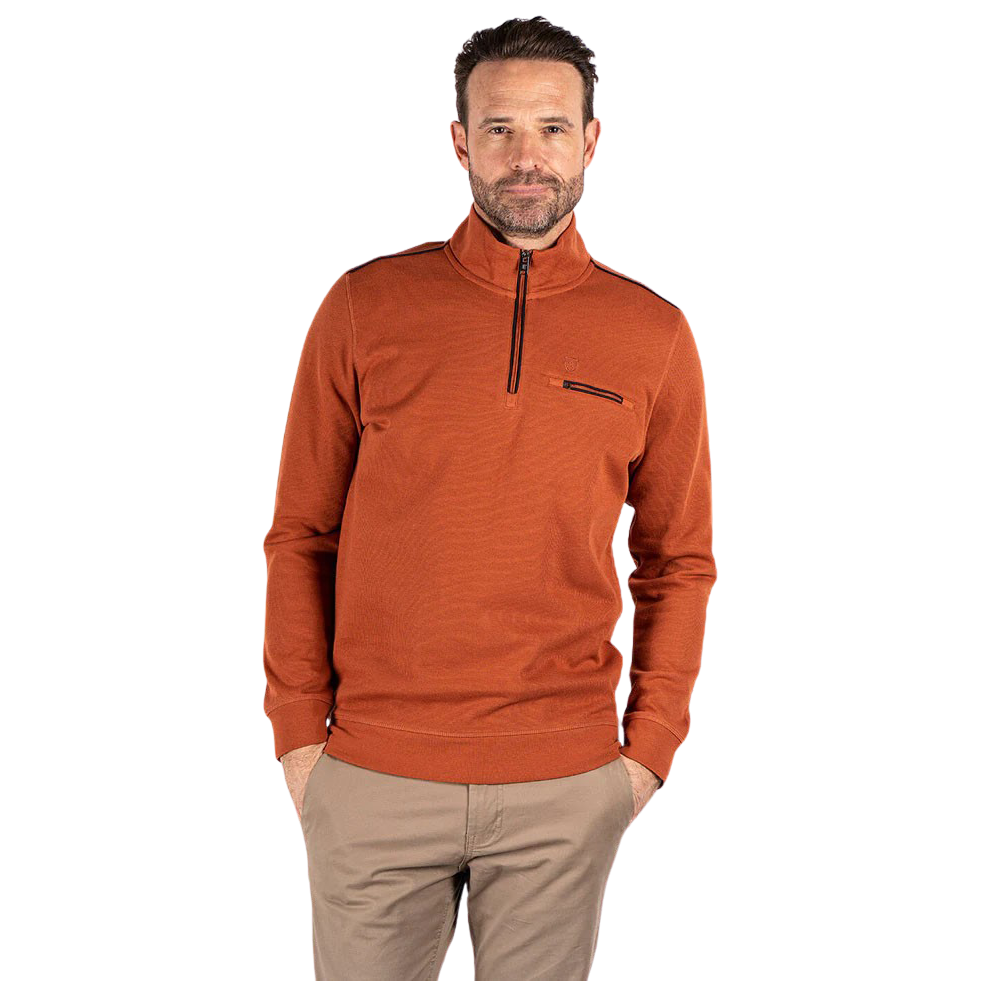 Pre End Jimmy Herre Trøje – Gylden Orange i Plus Størrelser