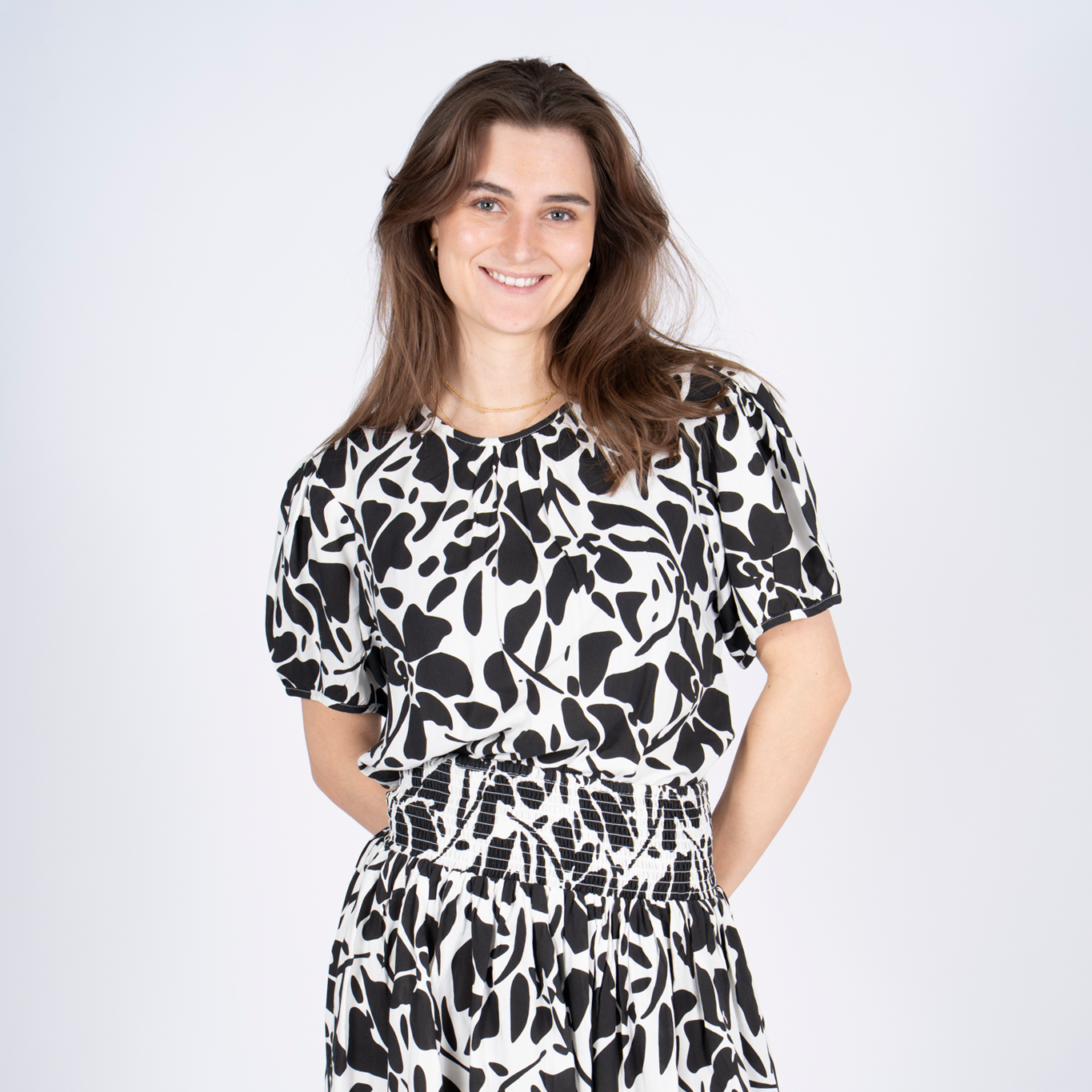 Sasia Alma Dame Bluse Cloud Dancer White   i Store Plus Size Størrelser