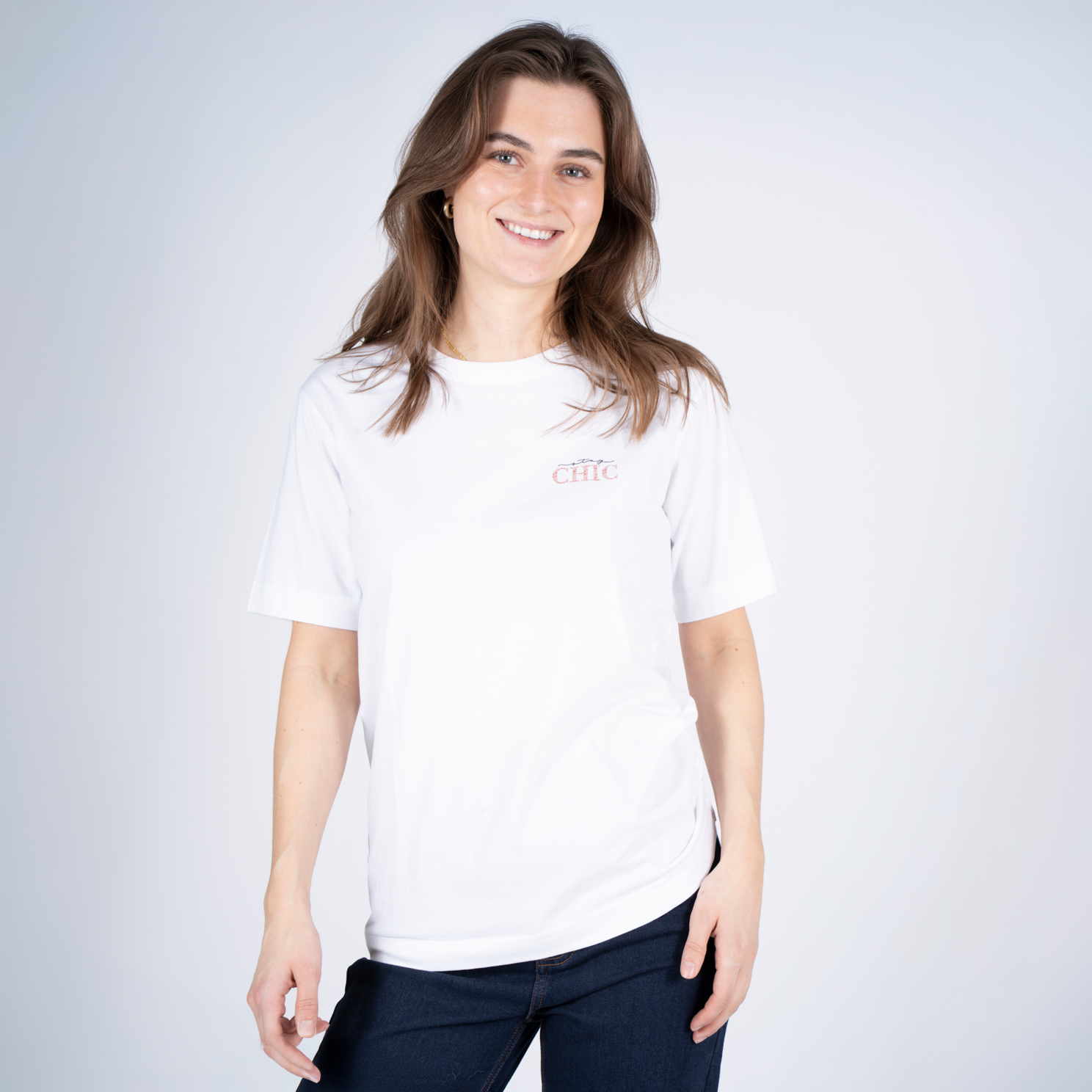 Sasia Billy Dame  -shirt Cloud Dancer White   i Store Plus Size Størrelser