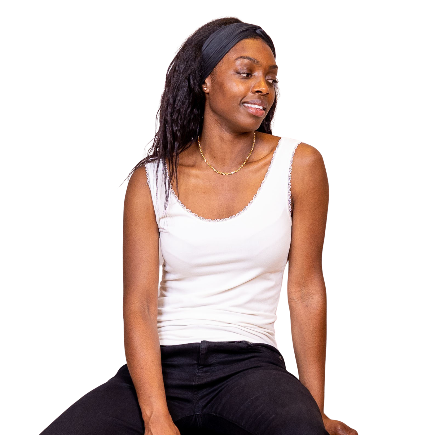 Steenholt Alison Tanktop i Bambus – Lys Hvid Elegance