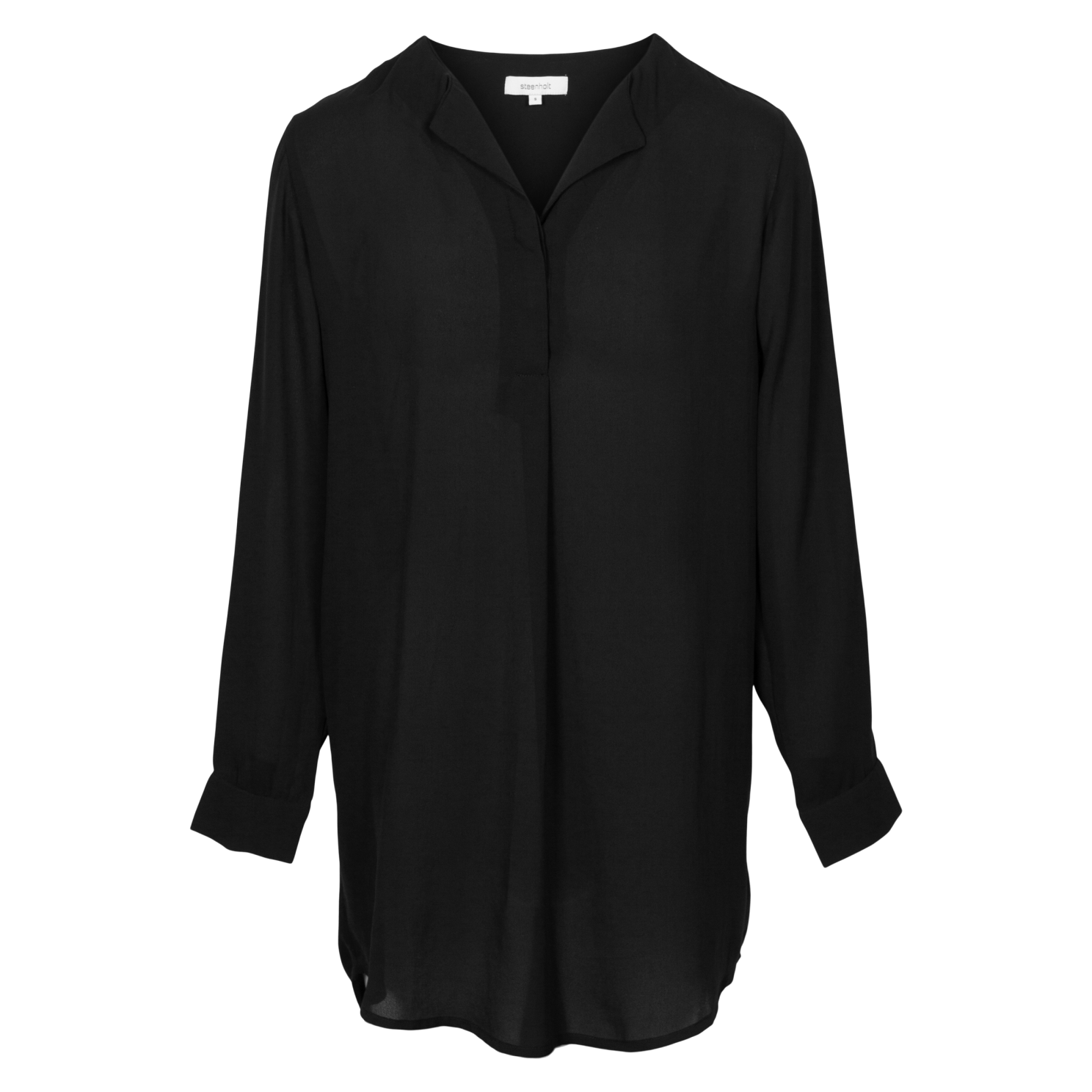 Steenholt Clara Plus Size Kjole – Jet Black – Fantastisk Tilbud!