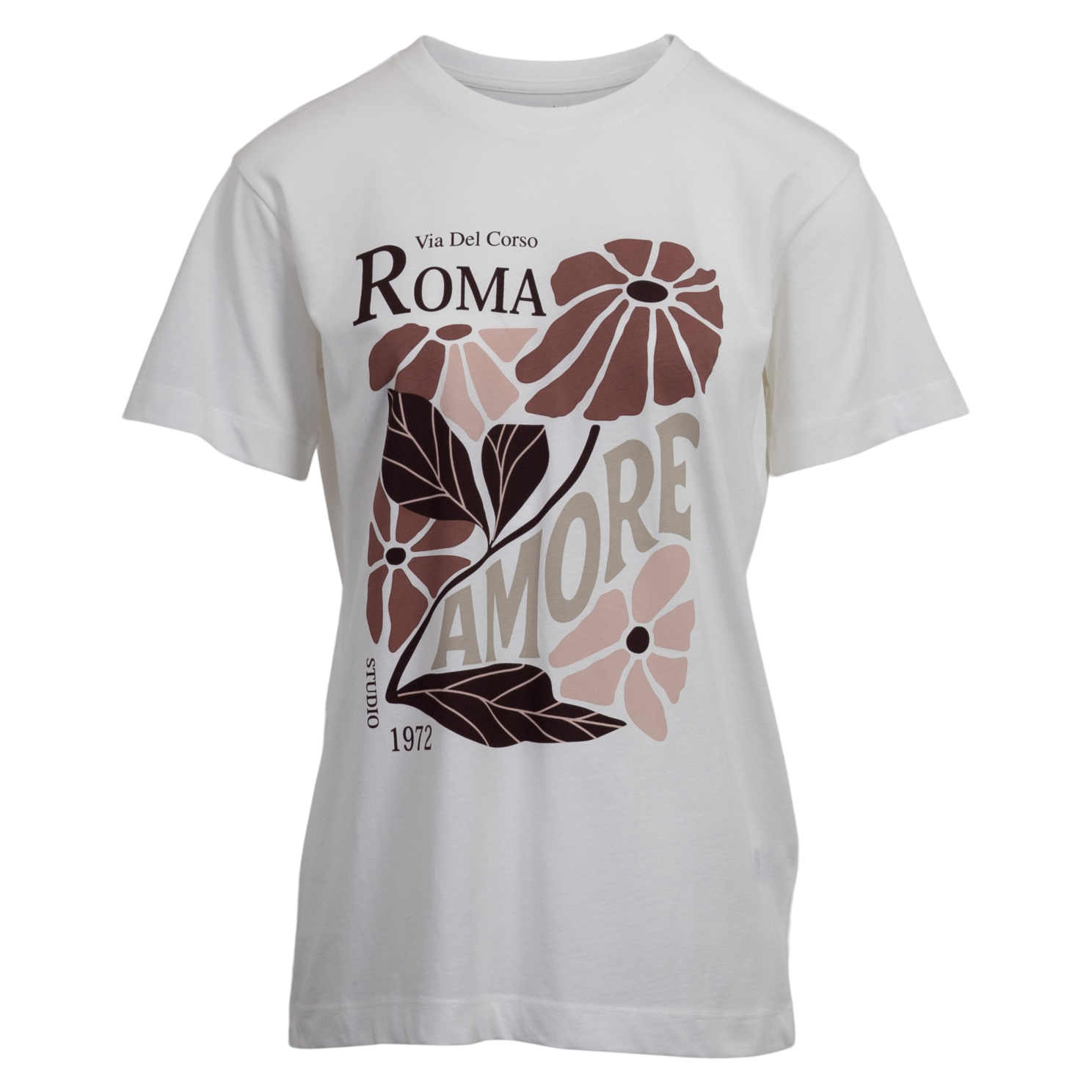 Steenholt Dame -shirt Med Print P1 Cloud Dancer i Store Plus Size Størrelser