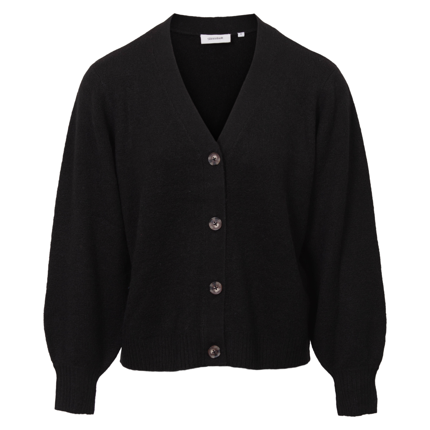 Steenholt Gora Plus Size Cardigan – Sort Udsalg!