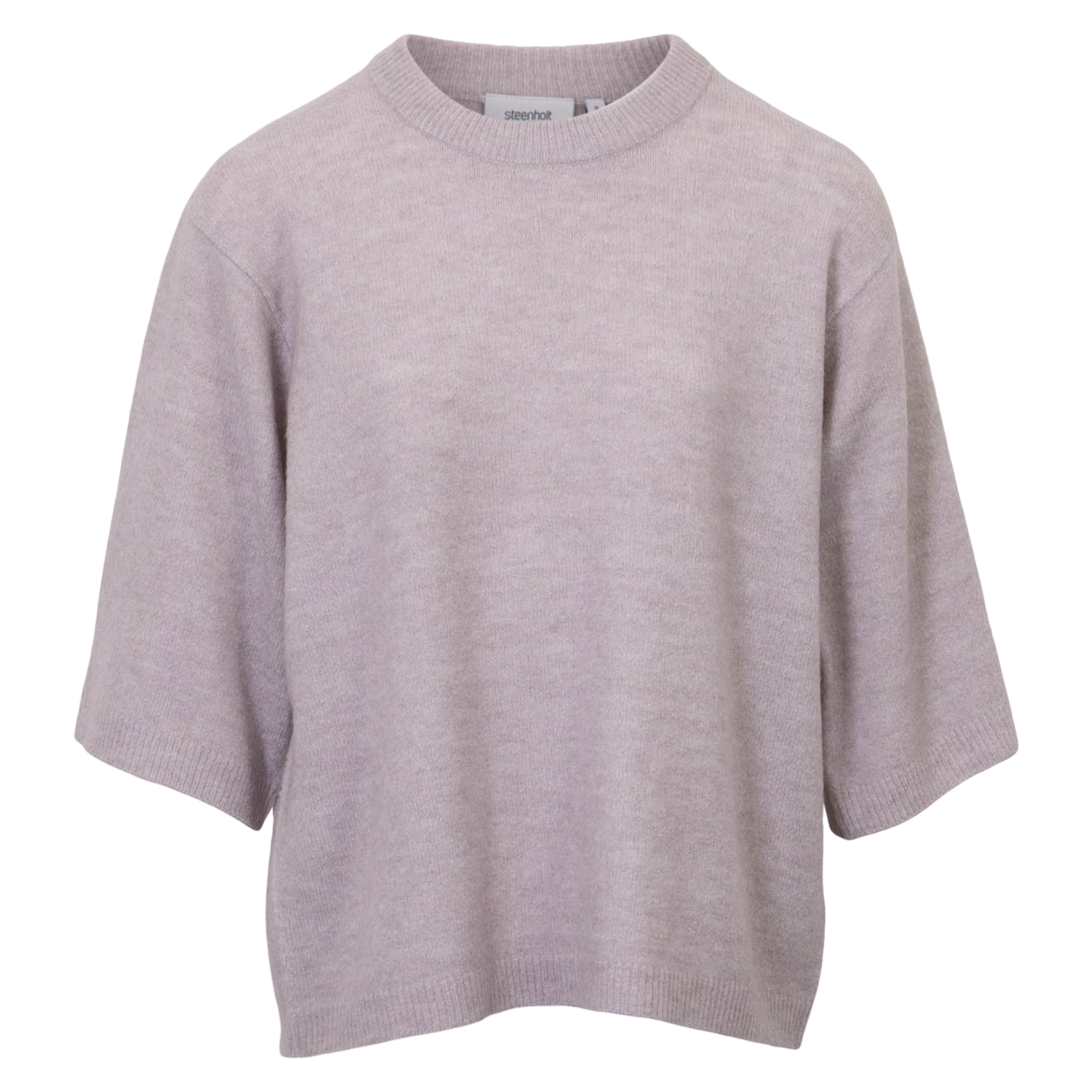 Steenholt Gora Dame Striktrøje Cloud Gray   i Store Plus Size Størrelser