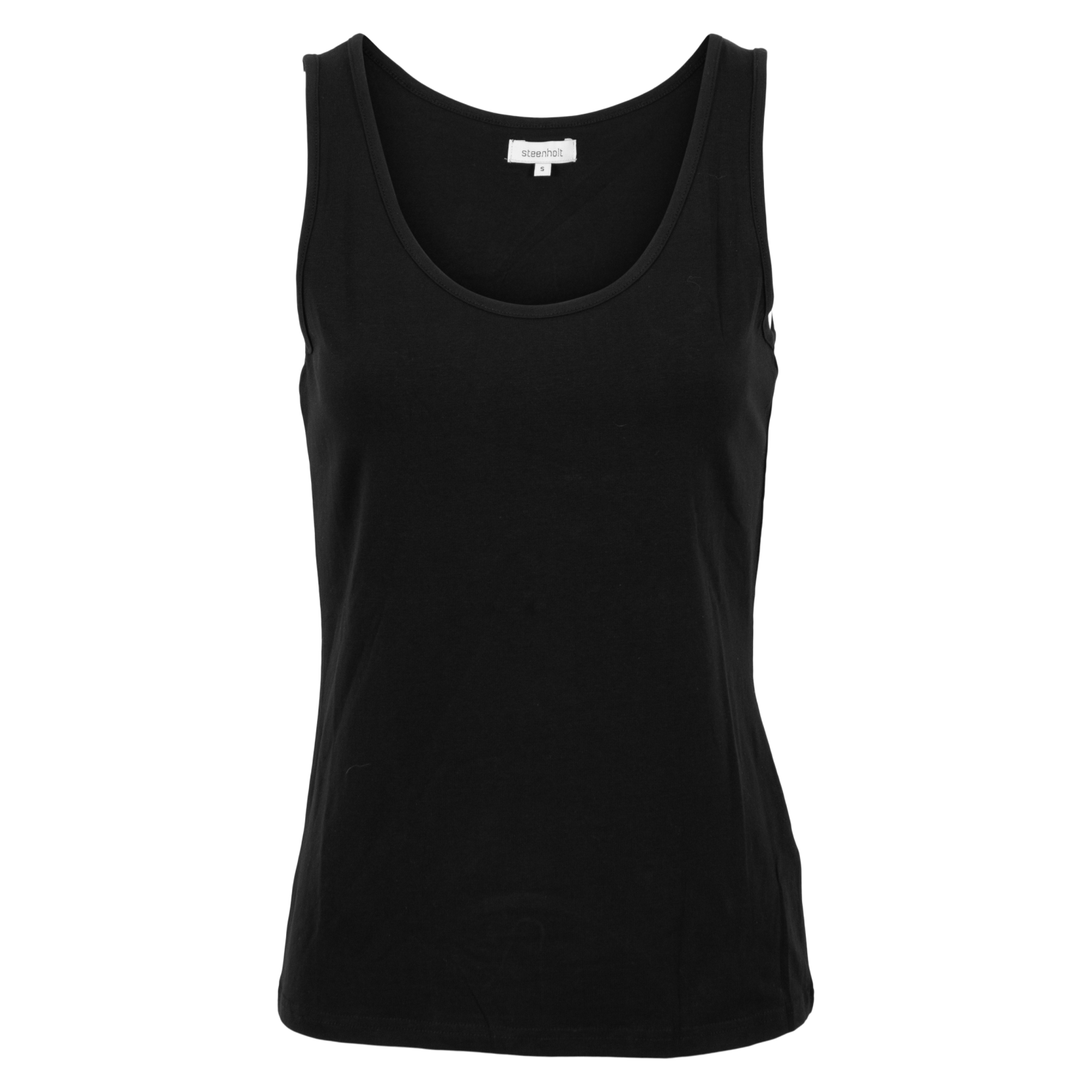 Steenholt Harmony Tanktop til Dame – Sort Plus Size Tilbud