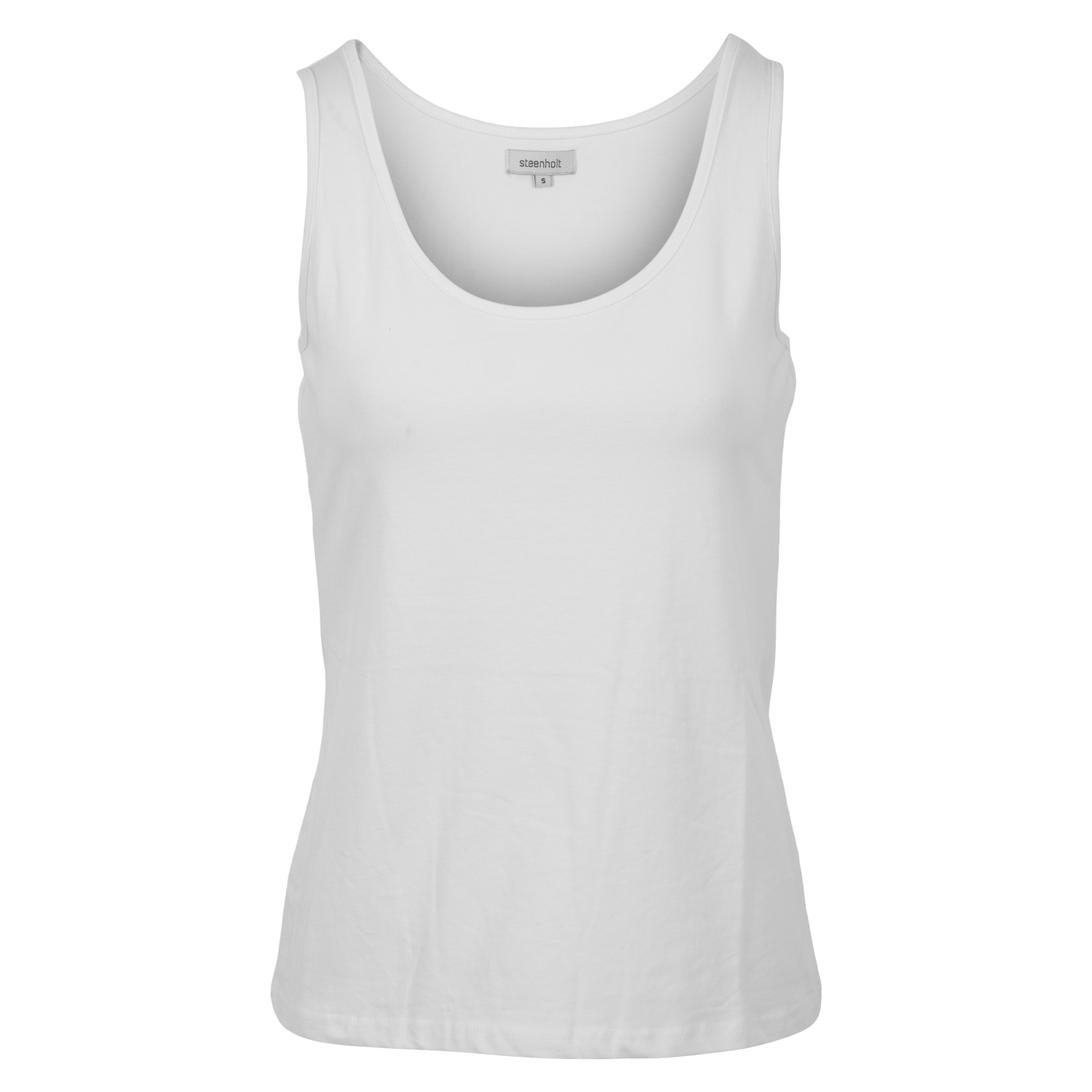 Steenholt Harmony Dame Tanktop White   i Store Plus Size Størrelser