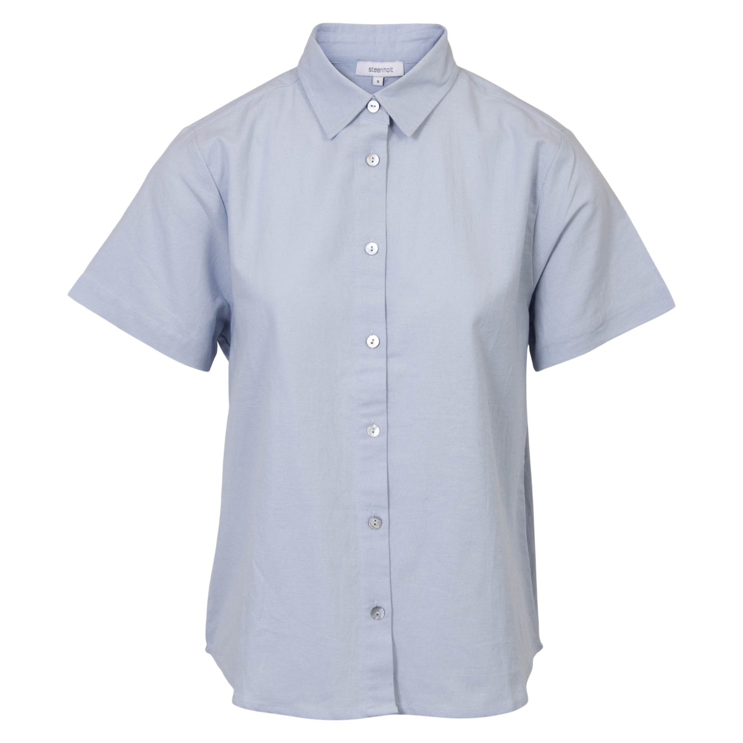 Steenholt Linett Hørskjorte til Plus Size Damer – Heavenly Blue