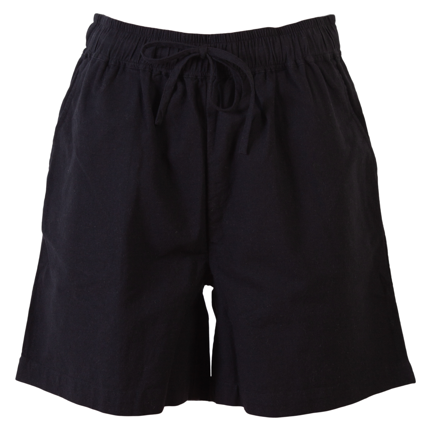 Steenholt Linett Plus Size Hørmix Shorts – Sort Tilbud!
