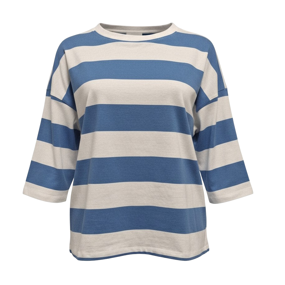 Vanting Dame Bluse Blue   i Store Plus Size Størrelser