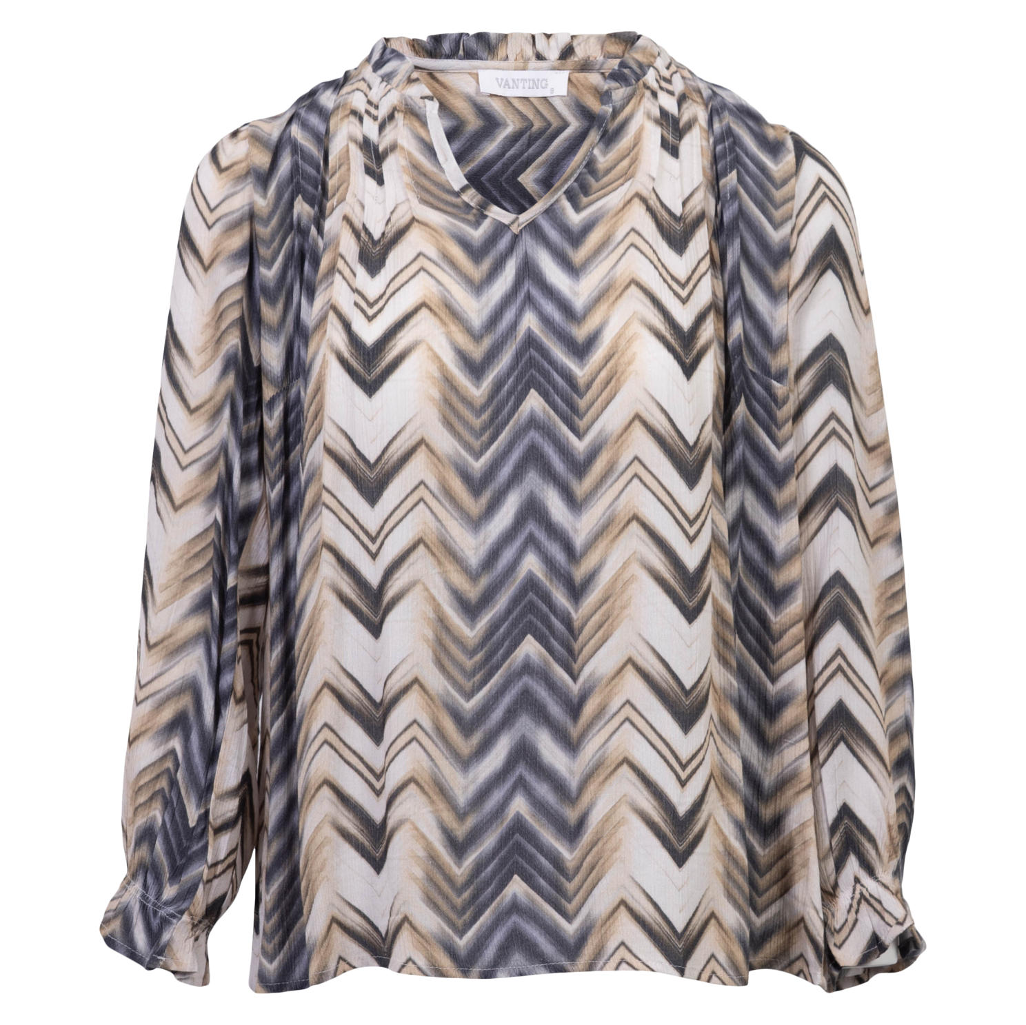 Vanting Plus Size Bluse med Flæser - Fantastisk Tilbud!