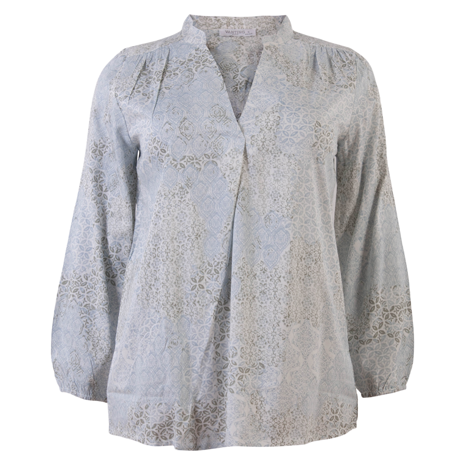 Mønstret Plus Size Bluse - Fantastisk Black Friday Tilbud!