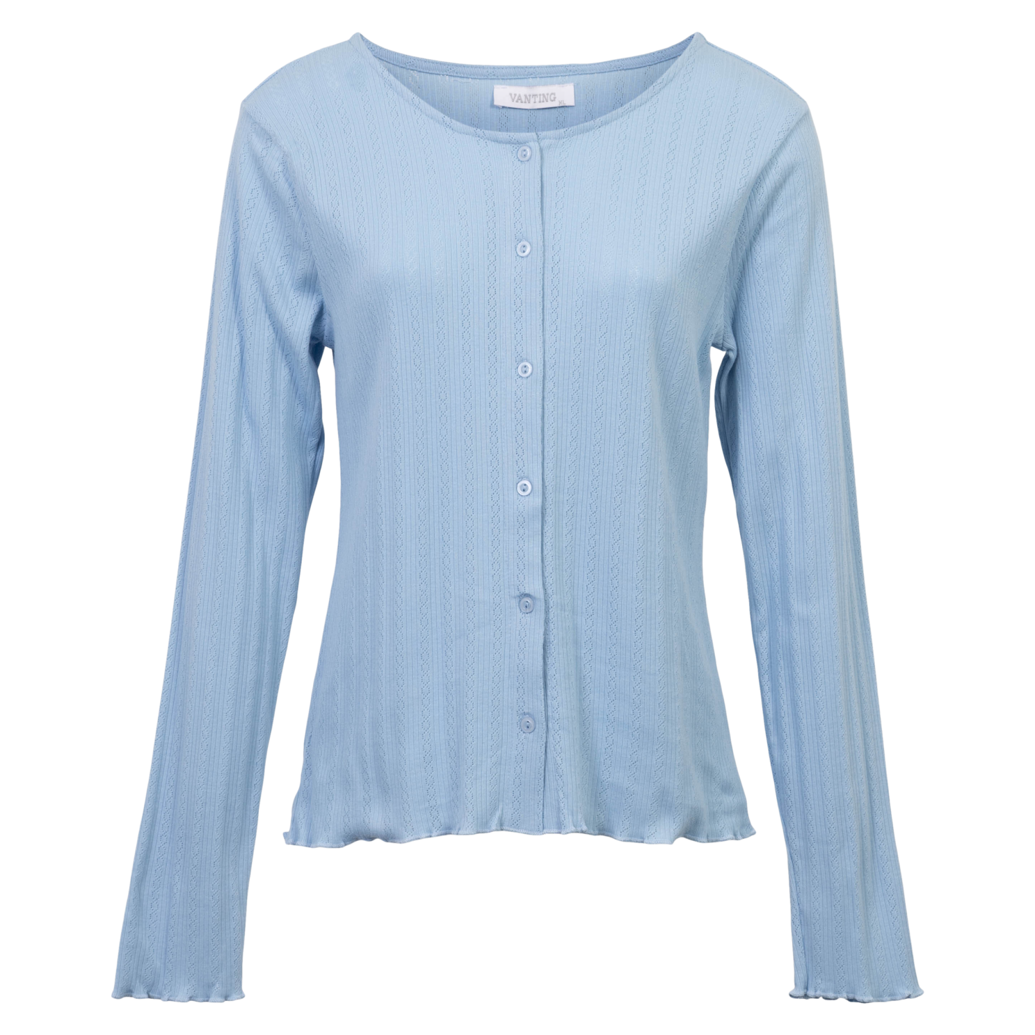 Lyseblå Dame Cardigan – Plus Size Tilbud fra Vanting
