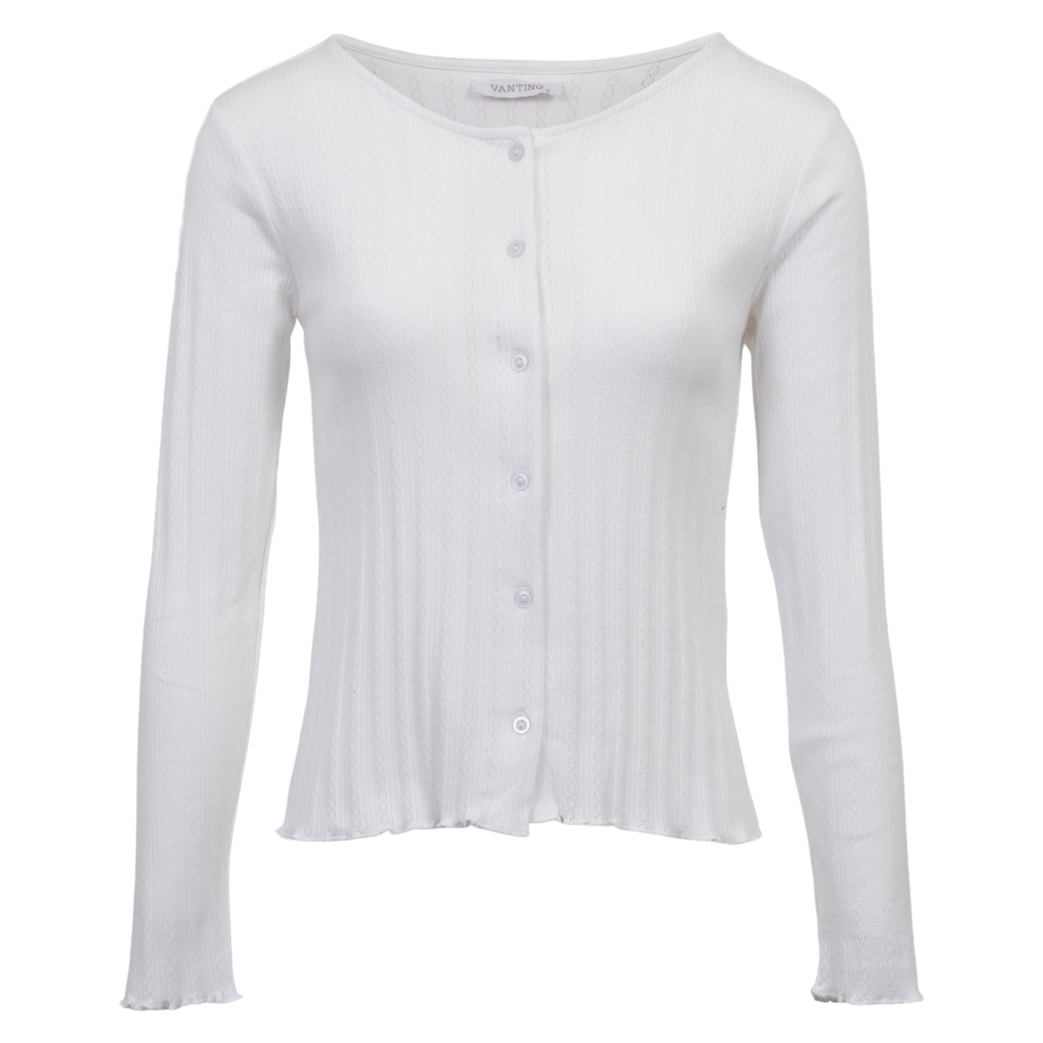 Vanting Hvid Cardigan til Plus Size – Stilfuldt Tilbud!