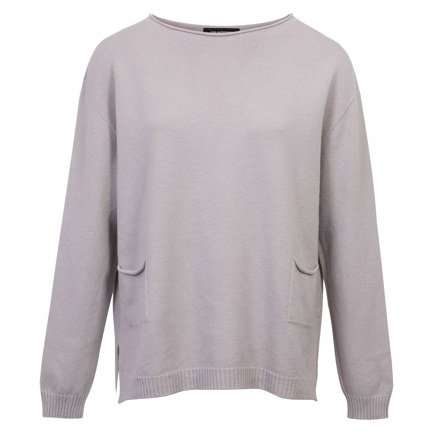 Elegant Lysegrå Plus Size Striktrøje – Komfort og Stil
