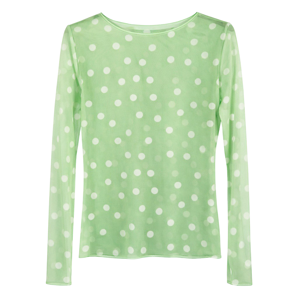 Vanting Dame Top   Mesh Green     i Store Plus Size Størrelser