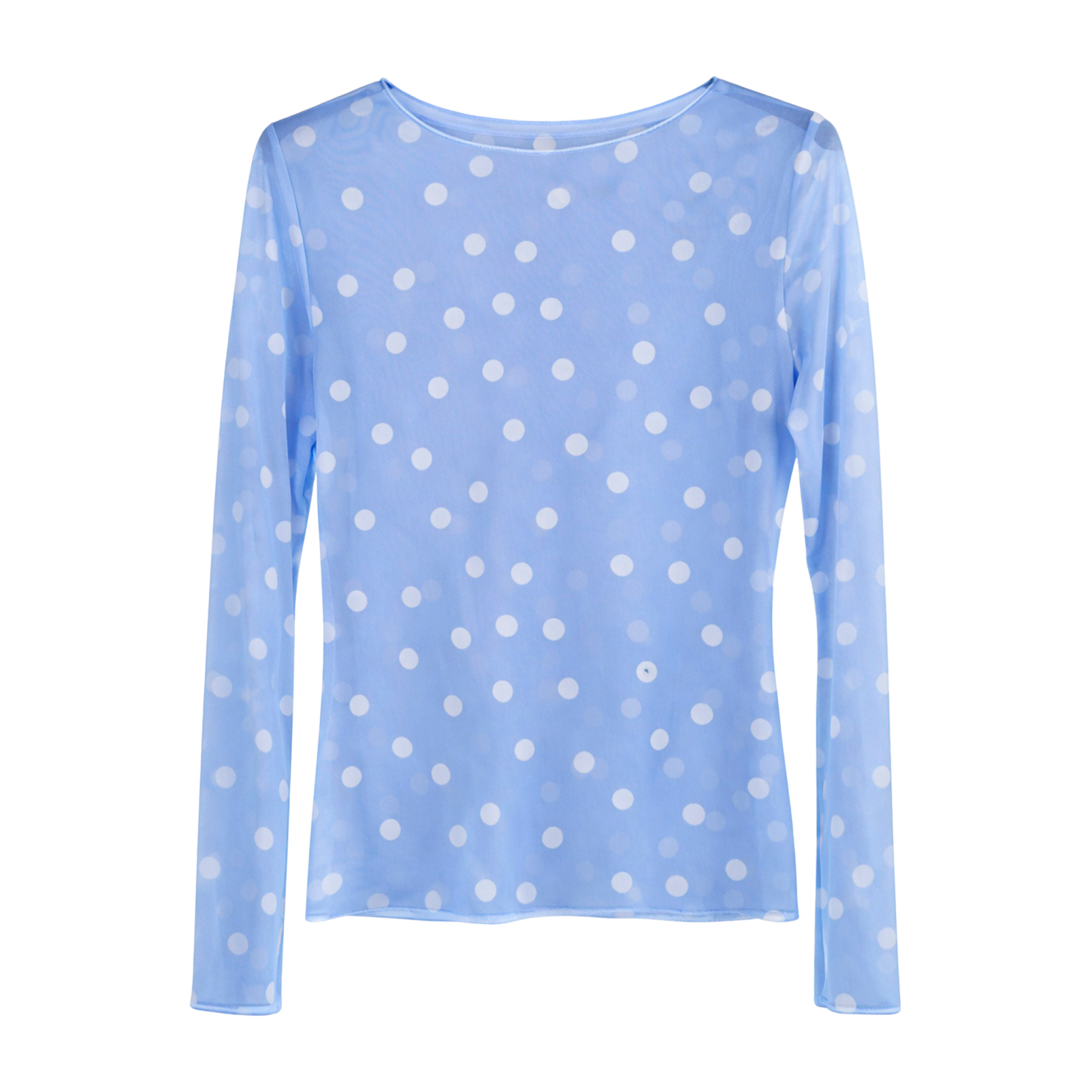 Vanting Dame Top   Mesh Sky Blue     i Store Plus Size Størrelser