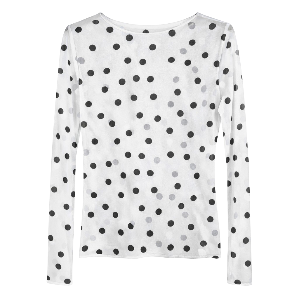Vanting Dame Top   Mesh White     i Store Plus Size Størrelser