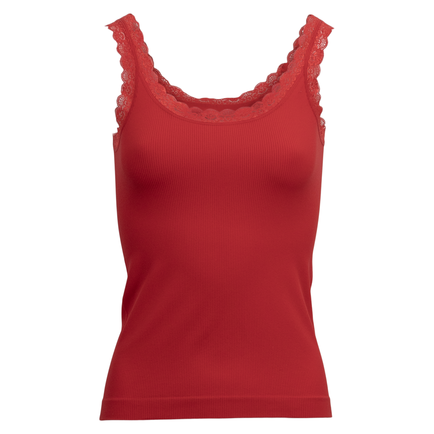 Vanting Dame Top Red Alen       i Store Plus Size Størrelser