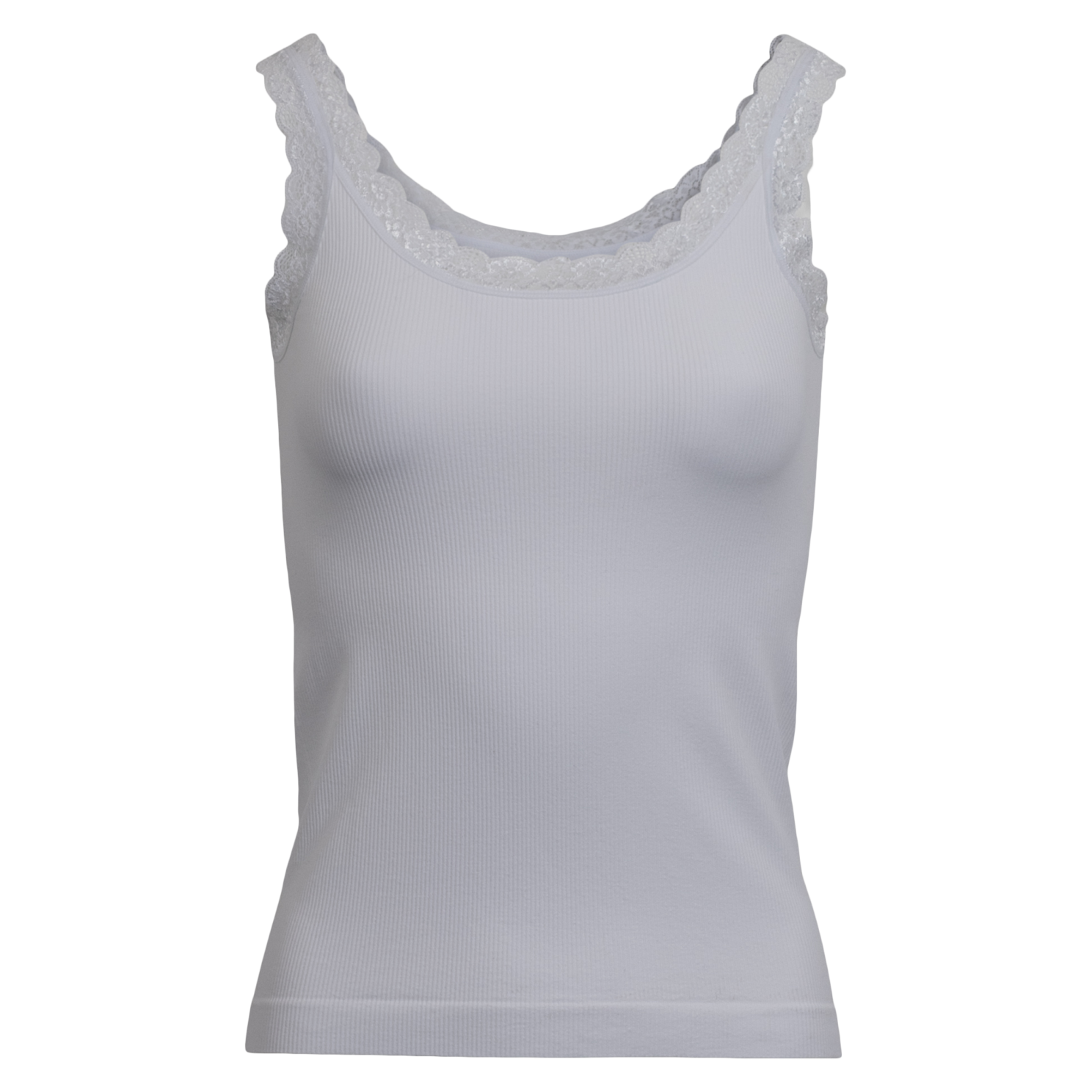 Vanting Dame Top White       i Store Plus Size Størrelser