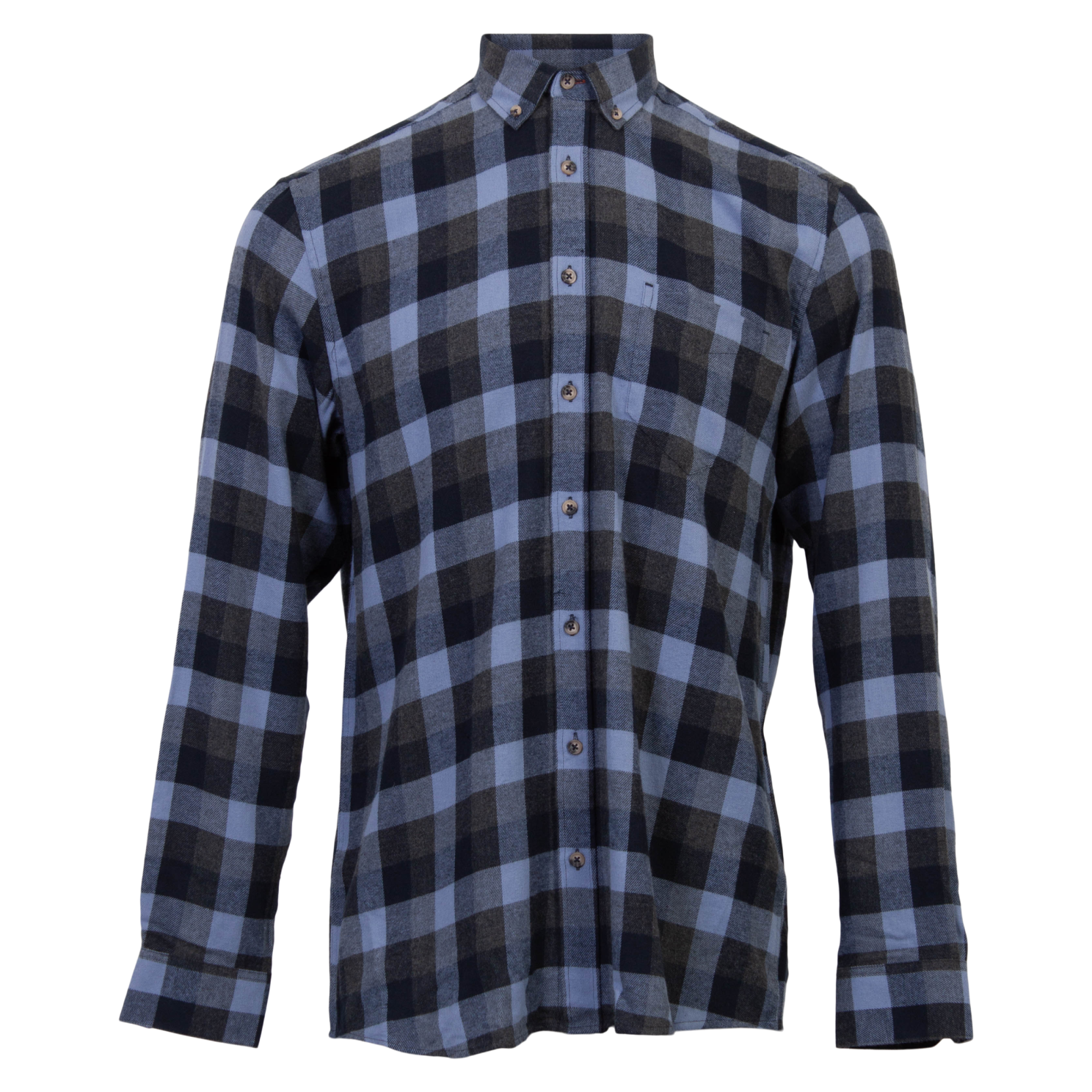 Vito Farmer Herreskjorte – Colony Blue Mix Tilbud!