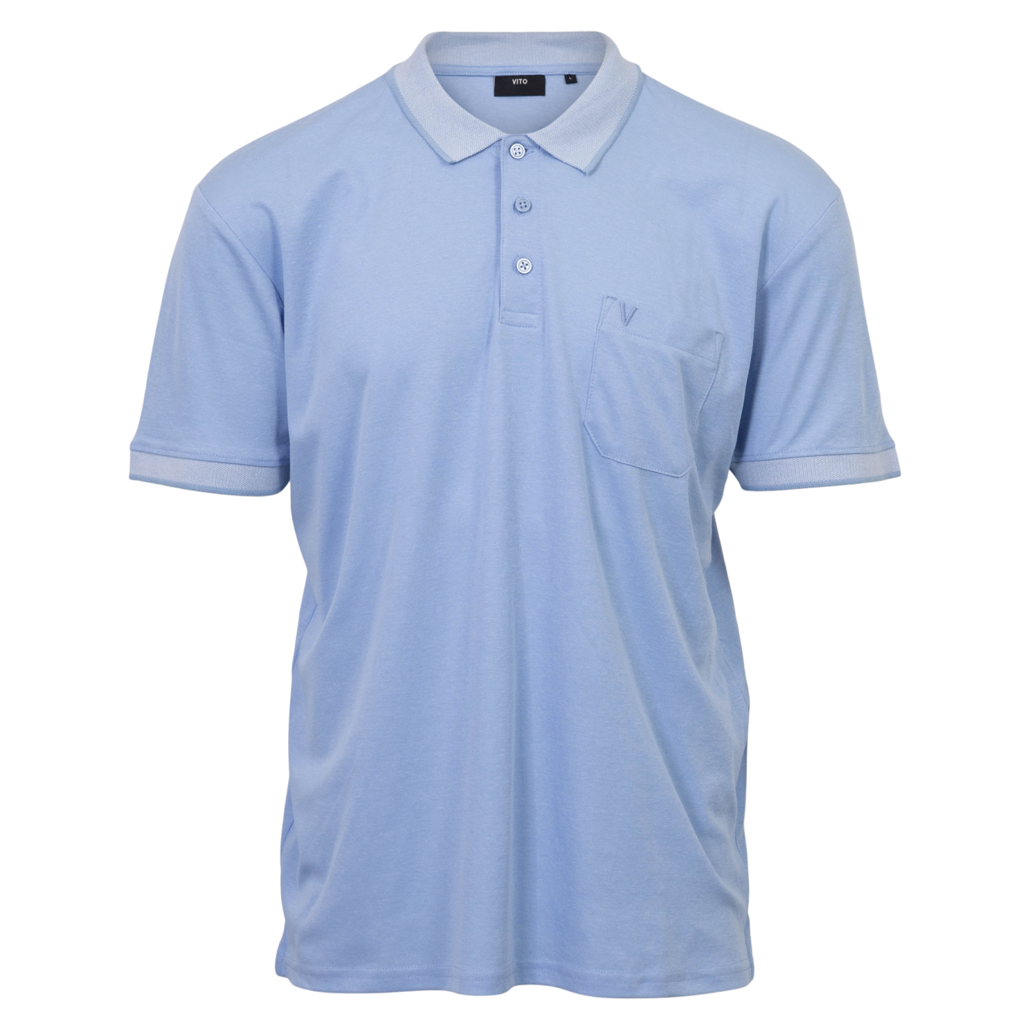 Vito Texas Herre Polo i Blå – Klassisk Must-Have!