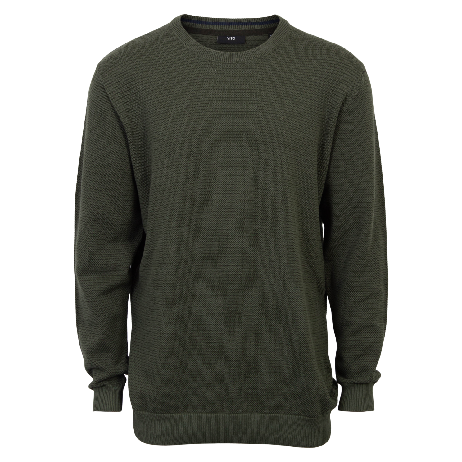Vito Viggo Herre Striktrøje i Army Green – Fantastisk Tilbud!
