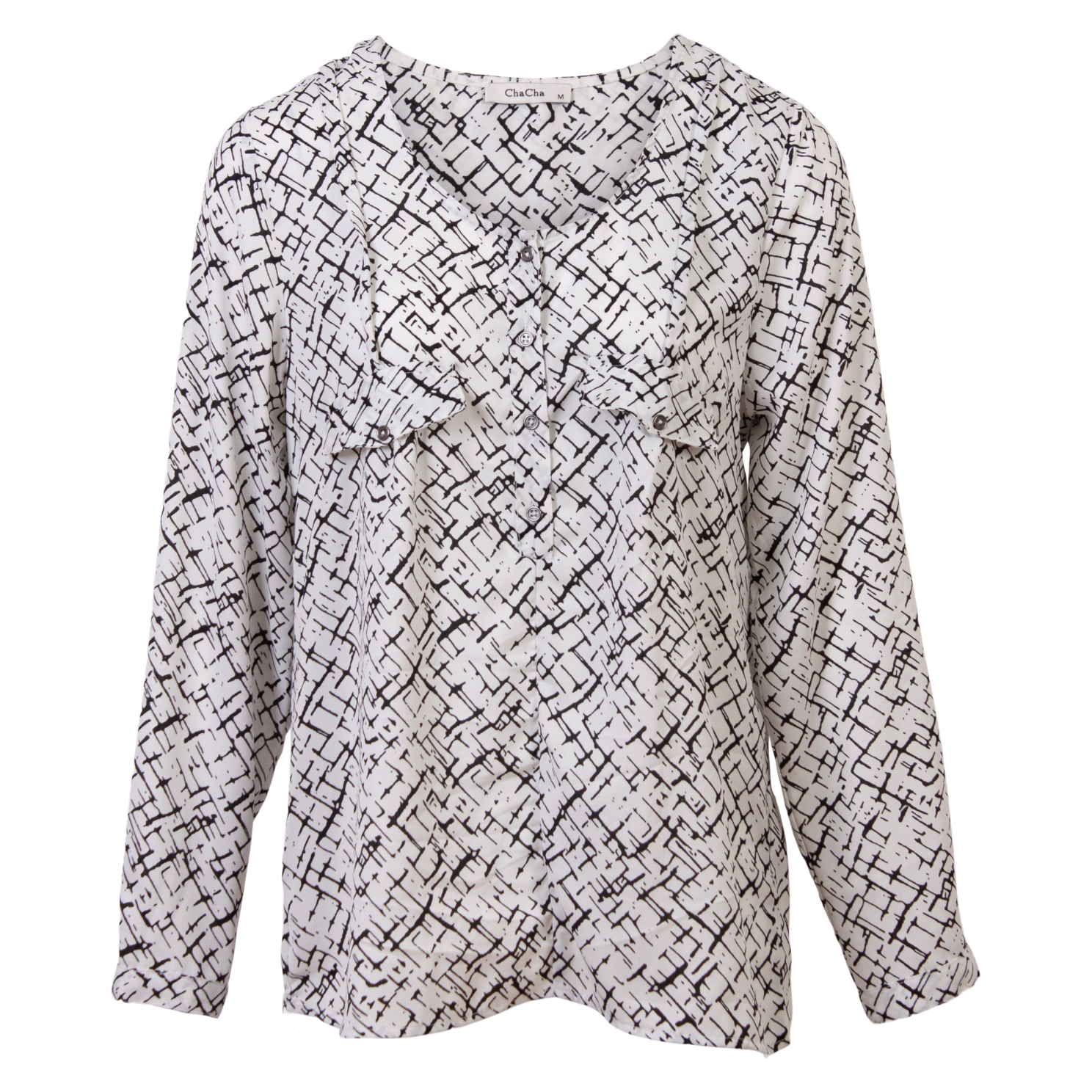 Elegant Plus Size Bluse med Mønster – Fantastisk Tilbud!