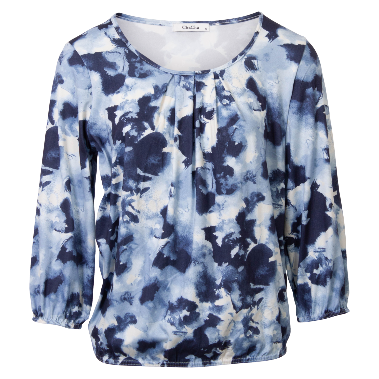 Elegant Blå Plus Size Damebluse – Stil og Komfort til Alle