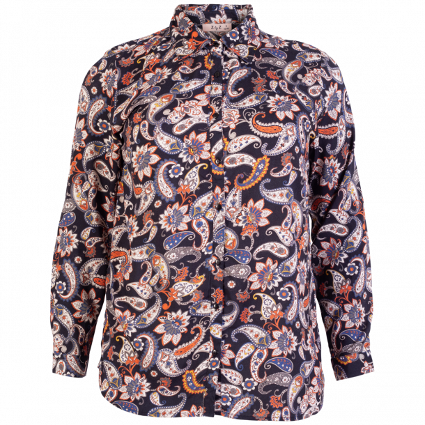 Zbyz Plus Size Blomsterprint Skjorte - Elegant og Komfortabel