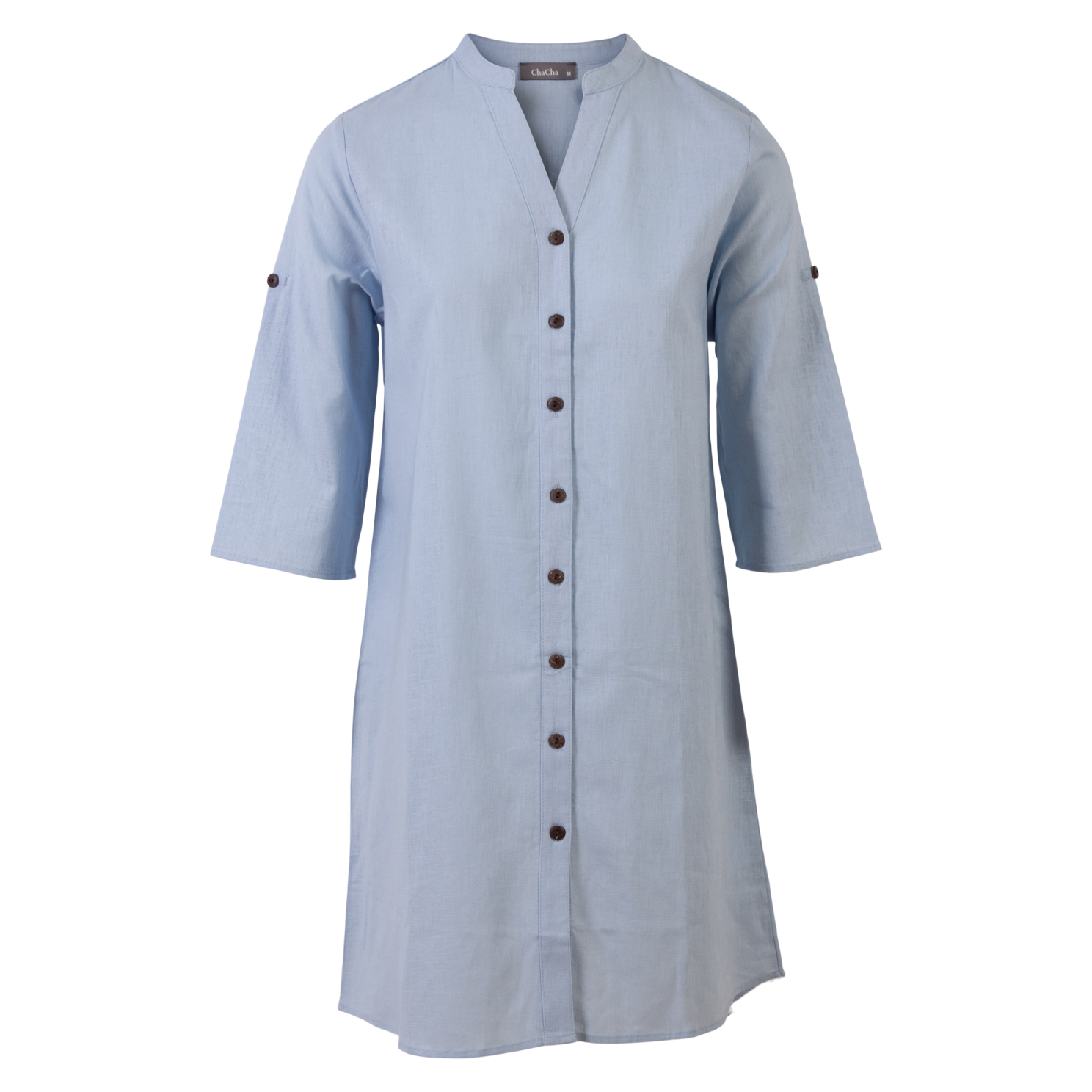 Zbyz Dame Tunika Plus Size Light Blue 50 52 i Store Plus Size Størrelser