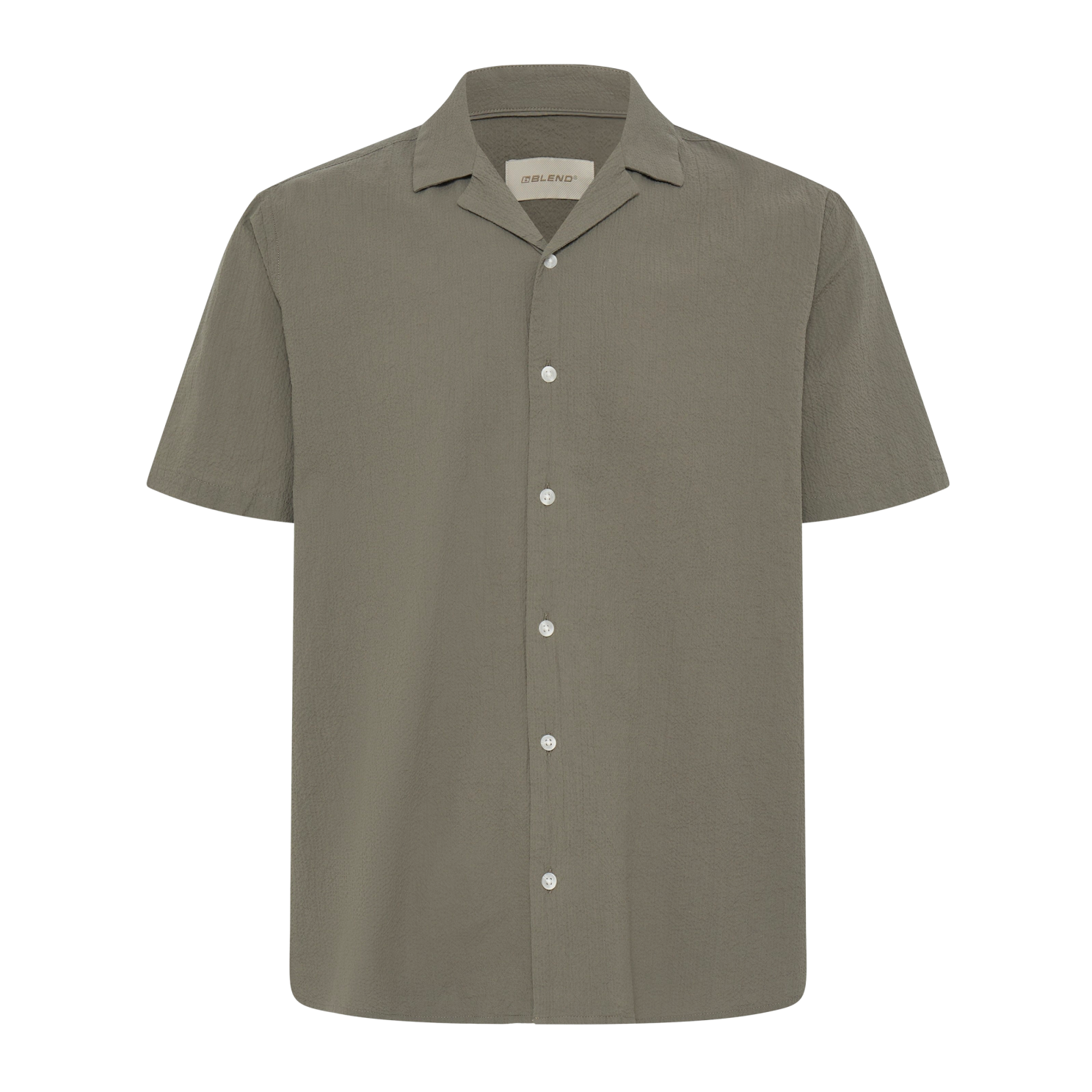 Blend Avan Herre Kortærmet Skjorte Dusty Olive    i Store Plus Size Størrelser