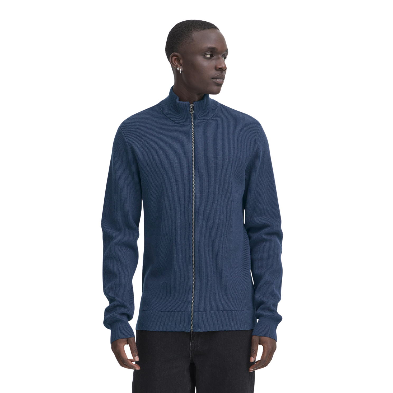Blend Herre Cardigan i Dress Blues – Plus Size Udsalg!