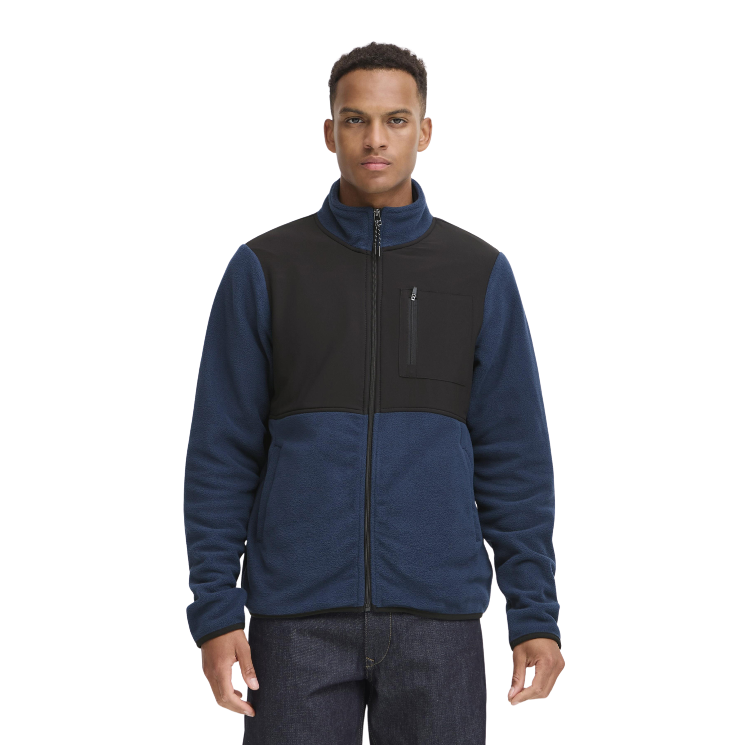 Blend Herre Fleece Cardigan – Dress Blues Tilbud!