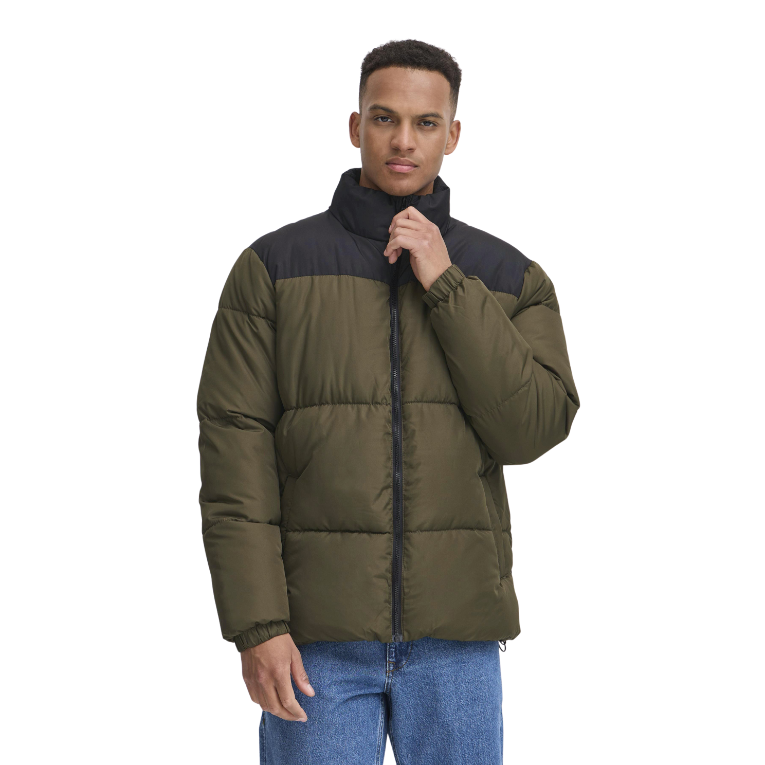 Blend Plus Size Pufferjakke i Forest Night – Fantastisk Tilbud!