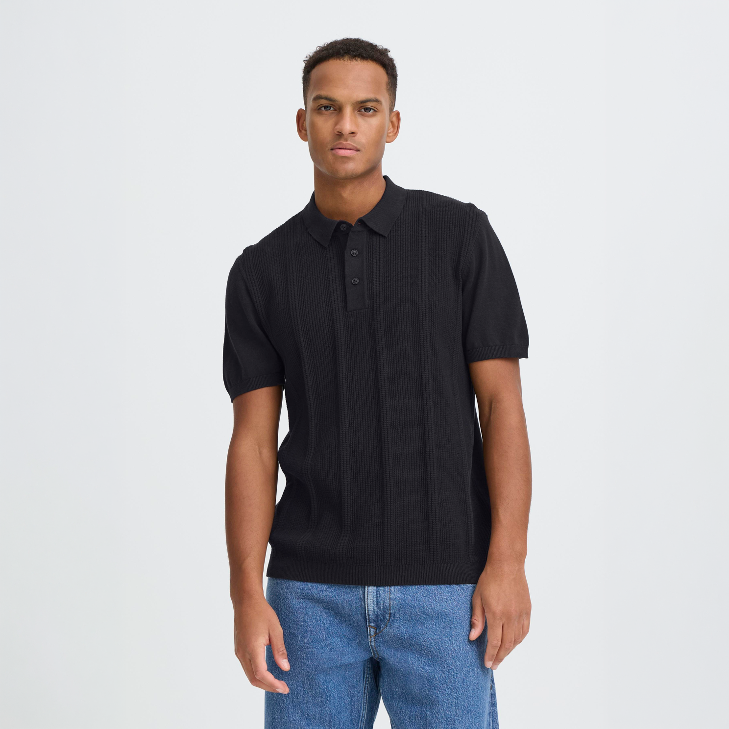 Blend Herre Polo Black Beauty    i Store Plus Size Størrelser
