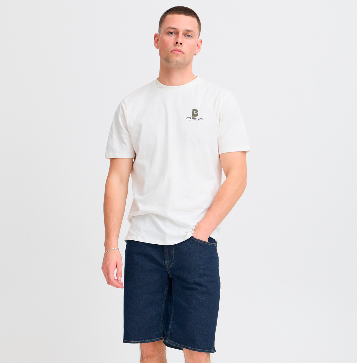 Blend Herre Denim Shorts – Mørkeblå Plus Size Tilbud!