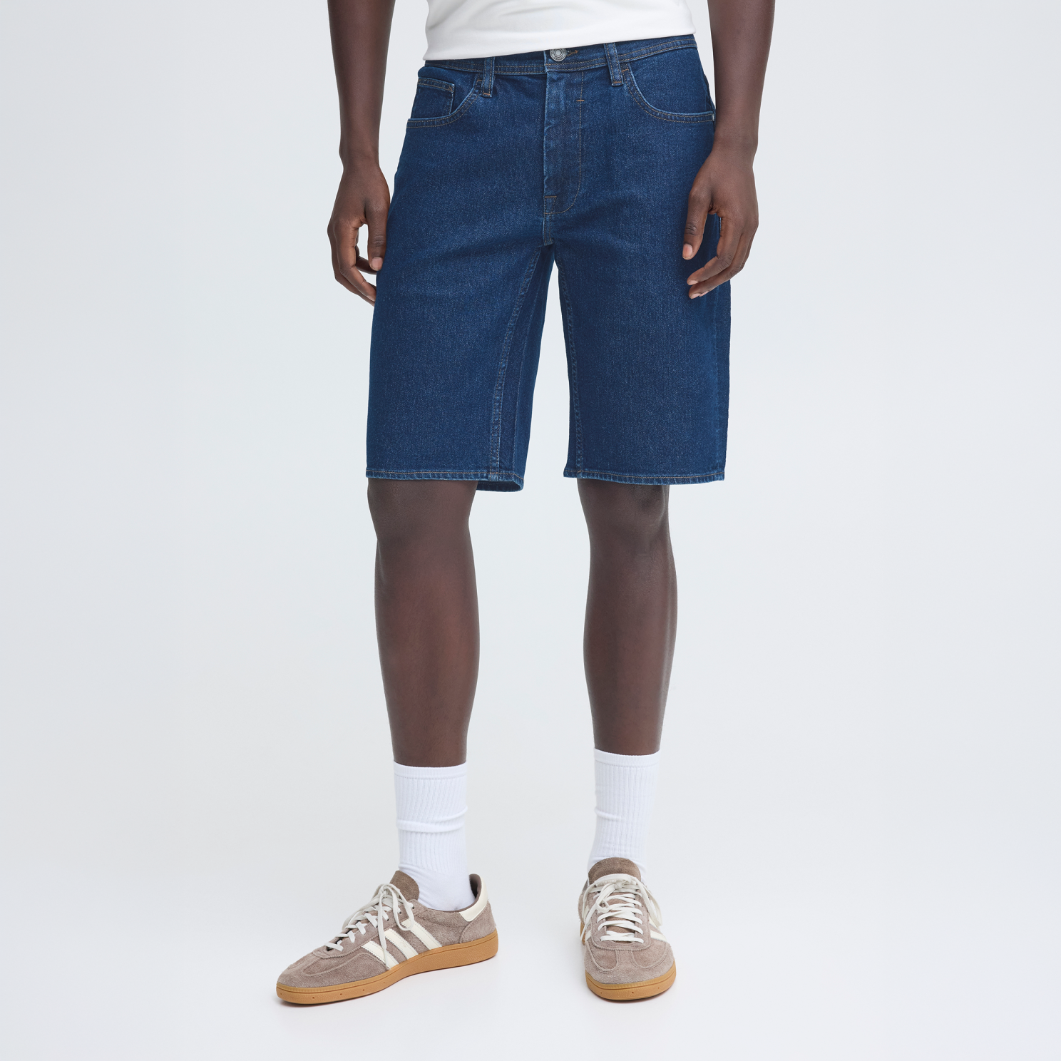 Blend Herre Shorts Denim Dark Blue   i Store Plus Size Størrelser