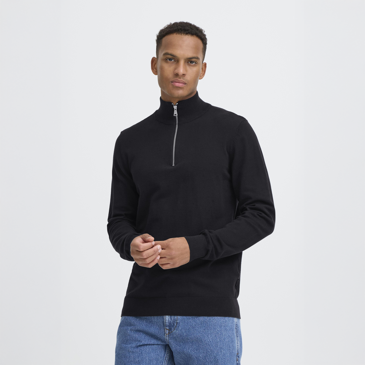 Blend Herre Striktrøje – Black Beauty på udsalg i Plus Size!