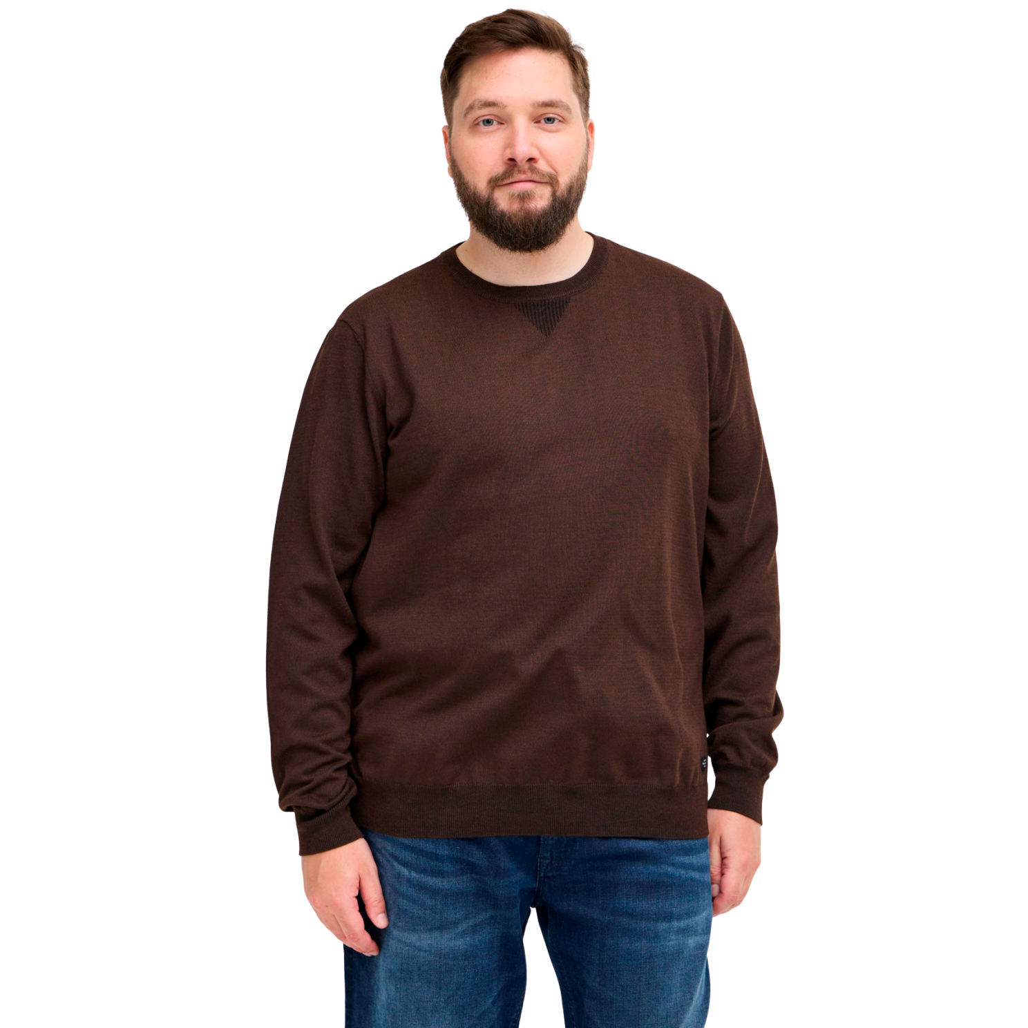 Blend Herre Striktrøje Plus Size – Chicory Coffee Tilbud!