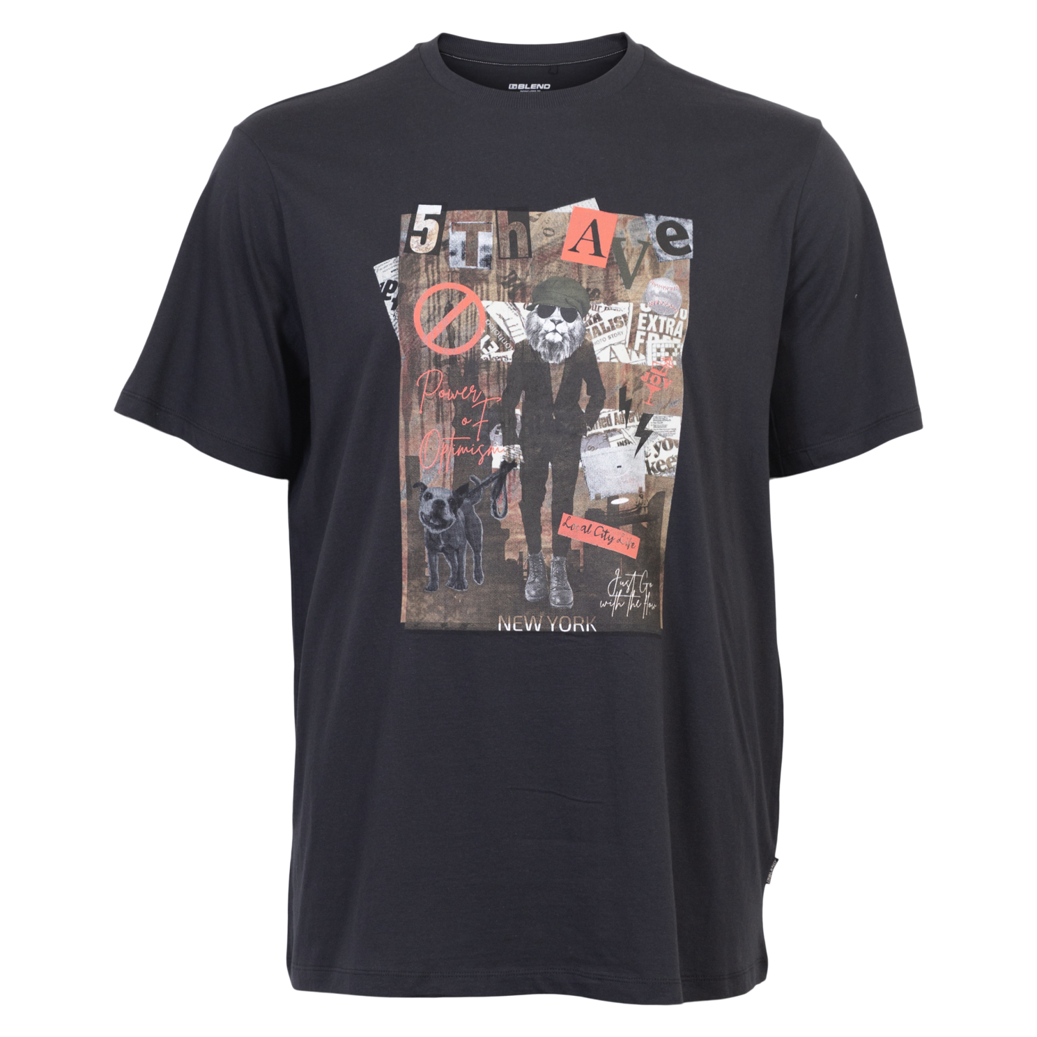 Blend Herre T-shirt i Sort – Plus Size Tilbud!