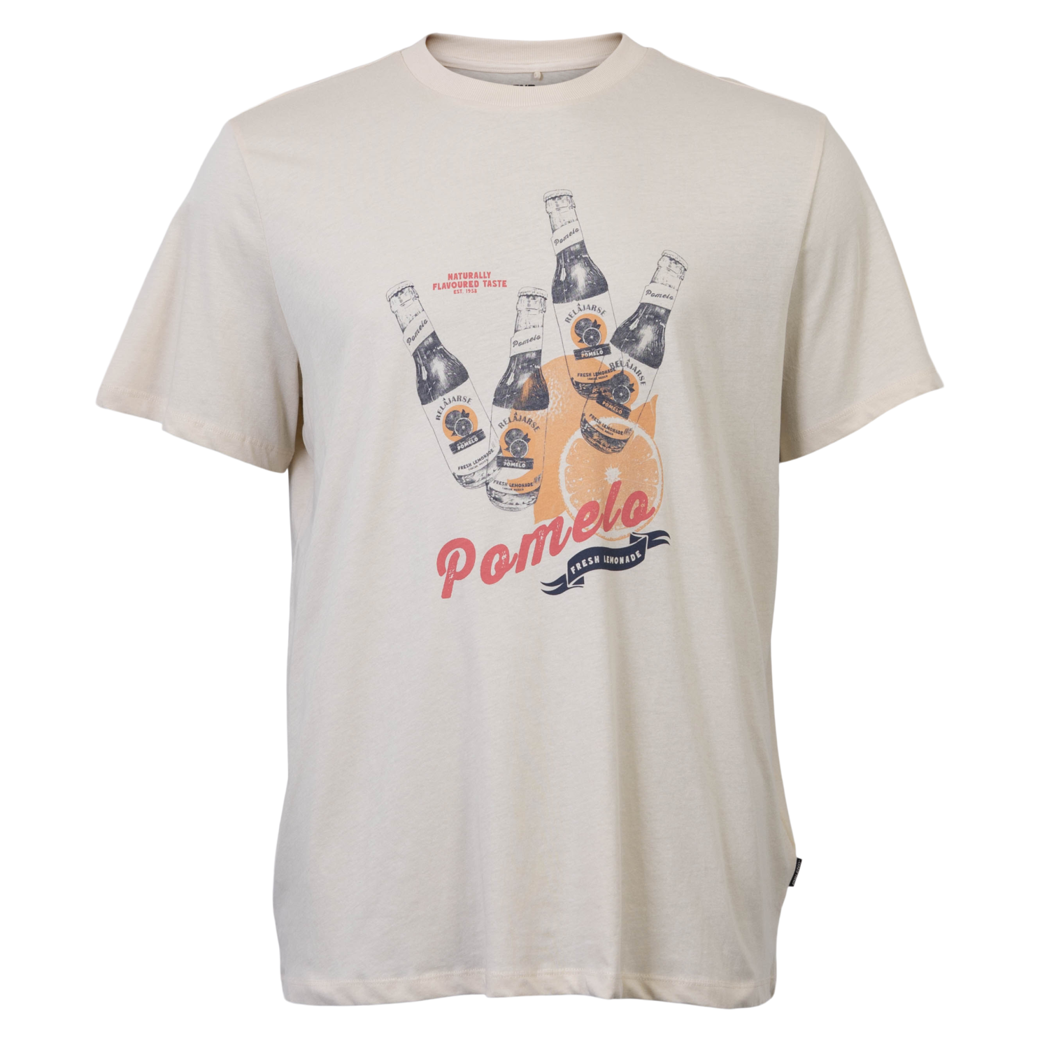 Blend Herre T-shirt i Blegede Sand – Plus Size Tilbud