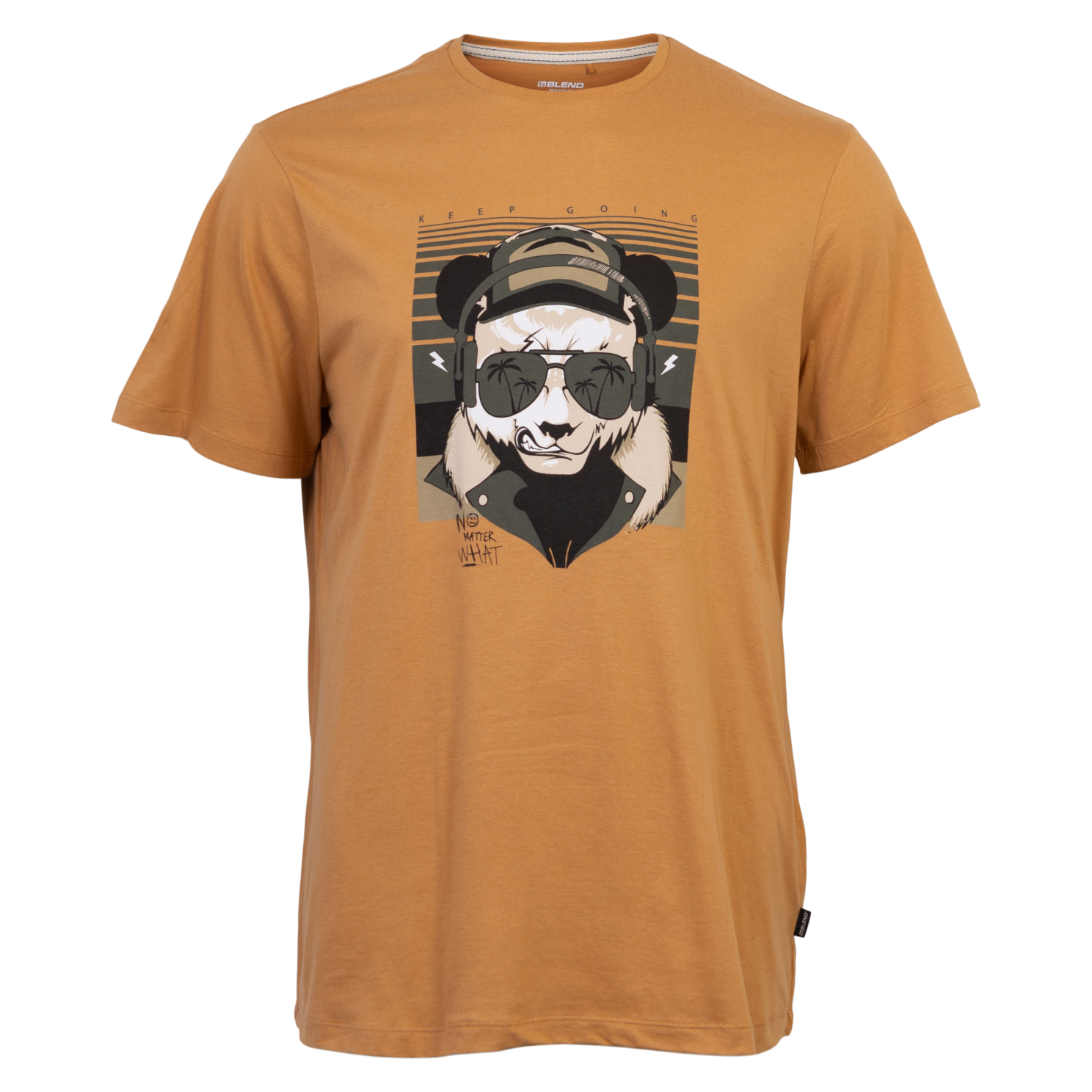 Blend Herre T-shirt – Brown Sugar i Plus Størrelser