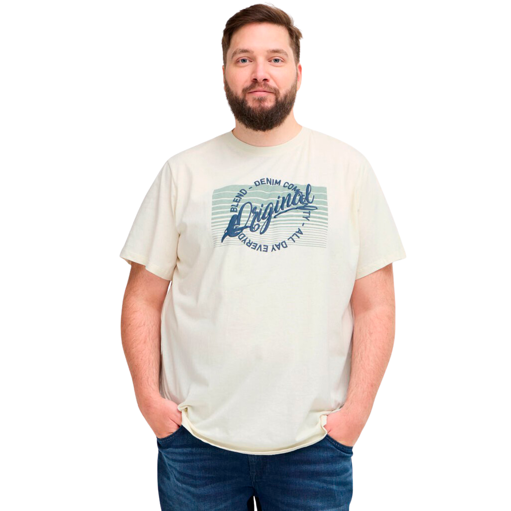 Blend Herre T-shirt Plus Size – Vanilla Ice på udsalg
