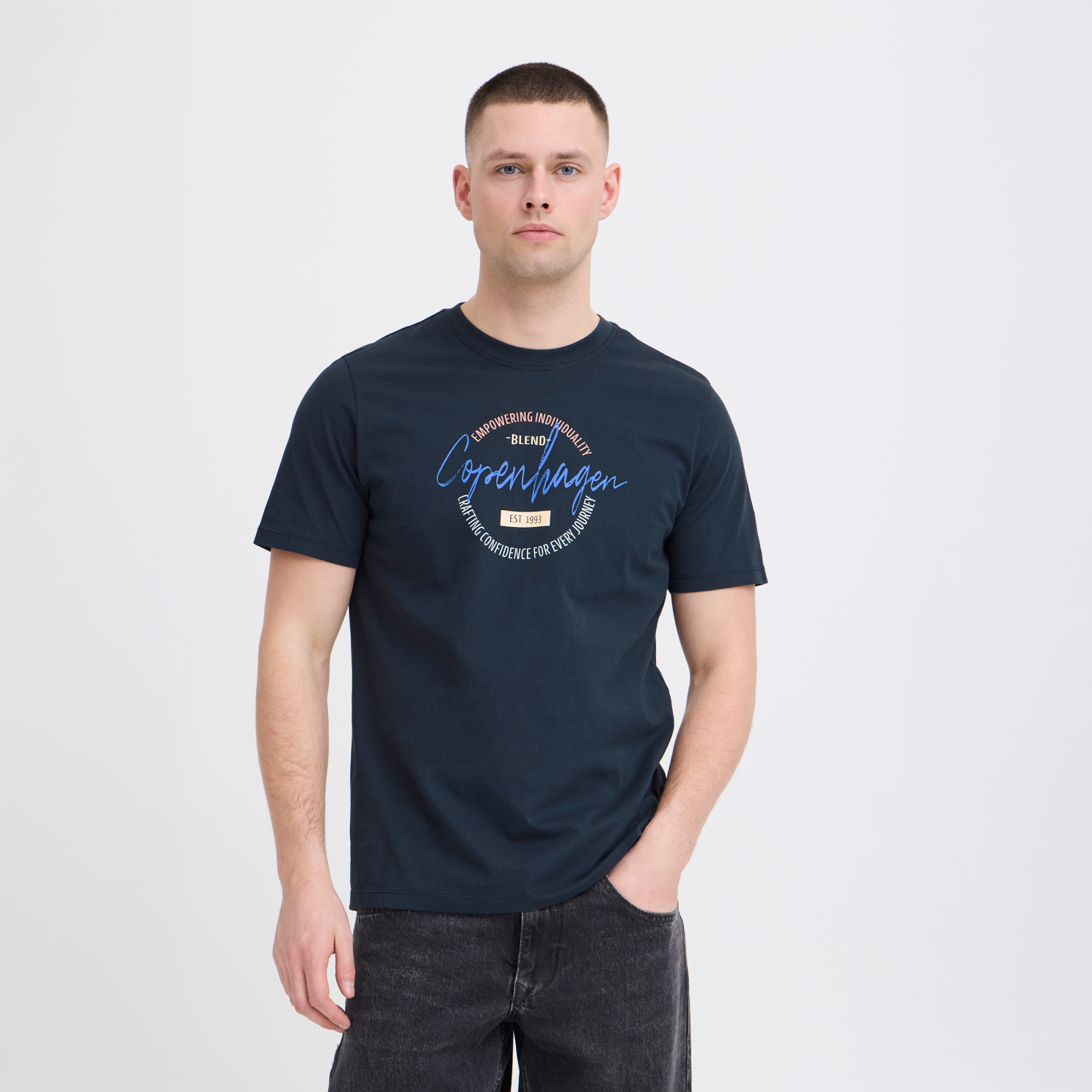 Blend Herre  -shirt Salute   i Store Plus Size Størrelser