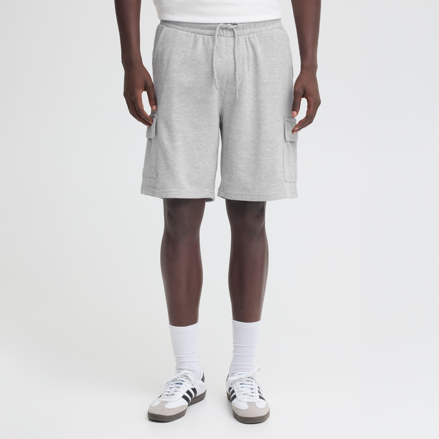 Blend Karlos Dame Shorts Limestone Melange i Store Plus Size Størrelser